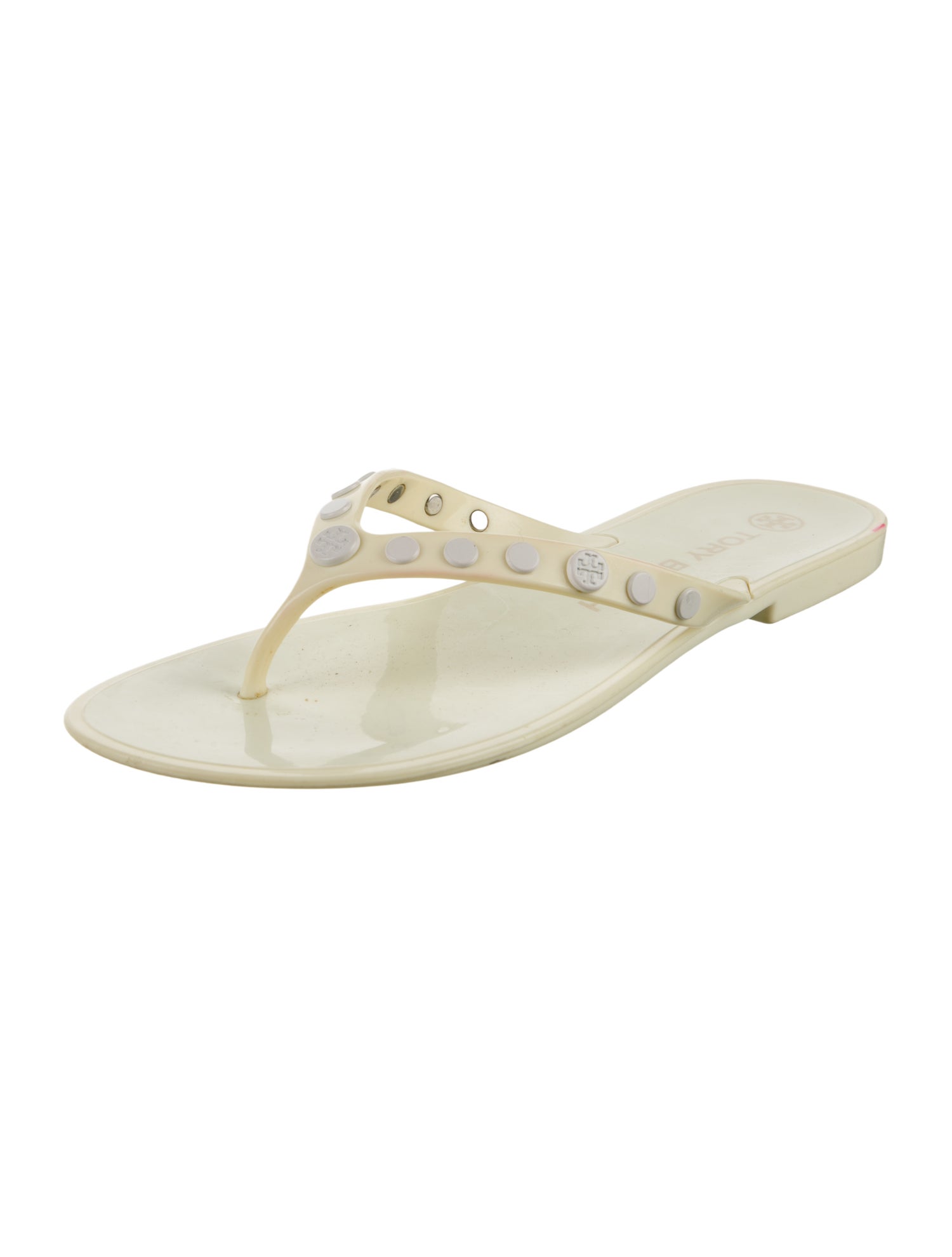 Tory Burch Rubber Studded Accents Flip Flops