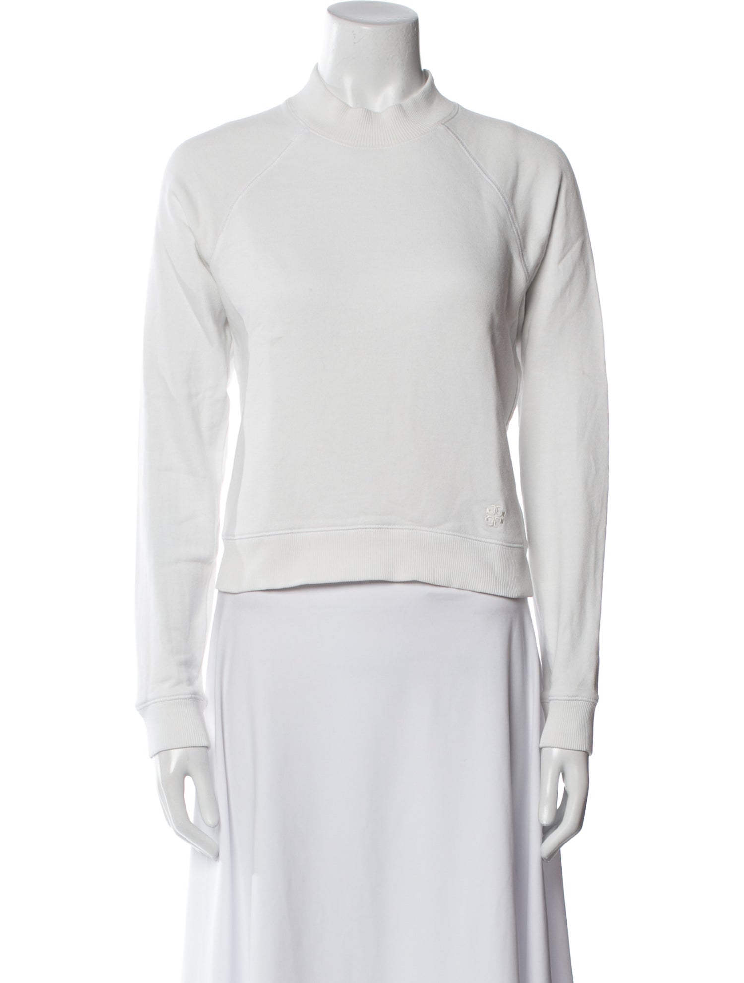 Tory Burch Mock Neck Long Sleeve Sweatshirt