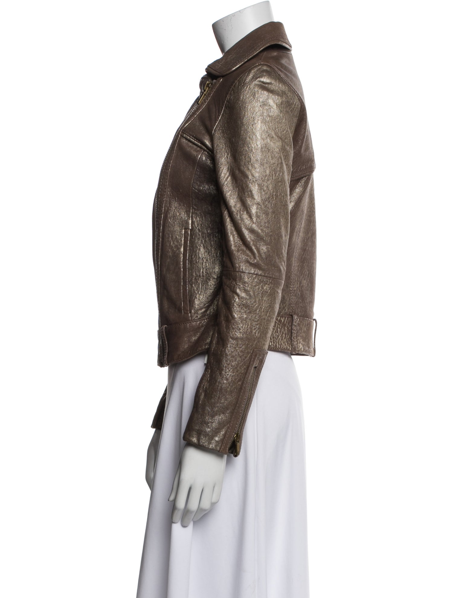 Tory Burch Leather Biker Jacket