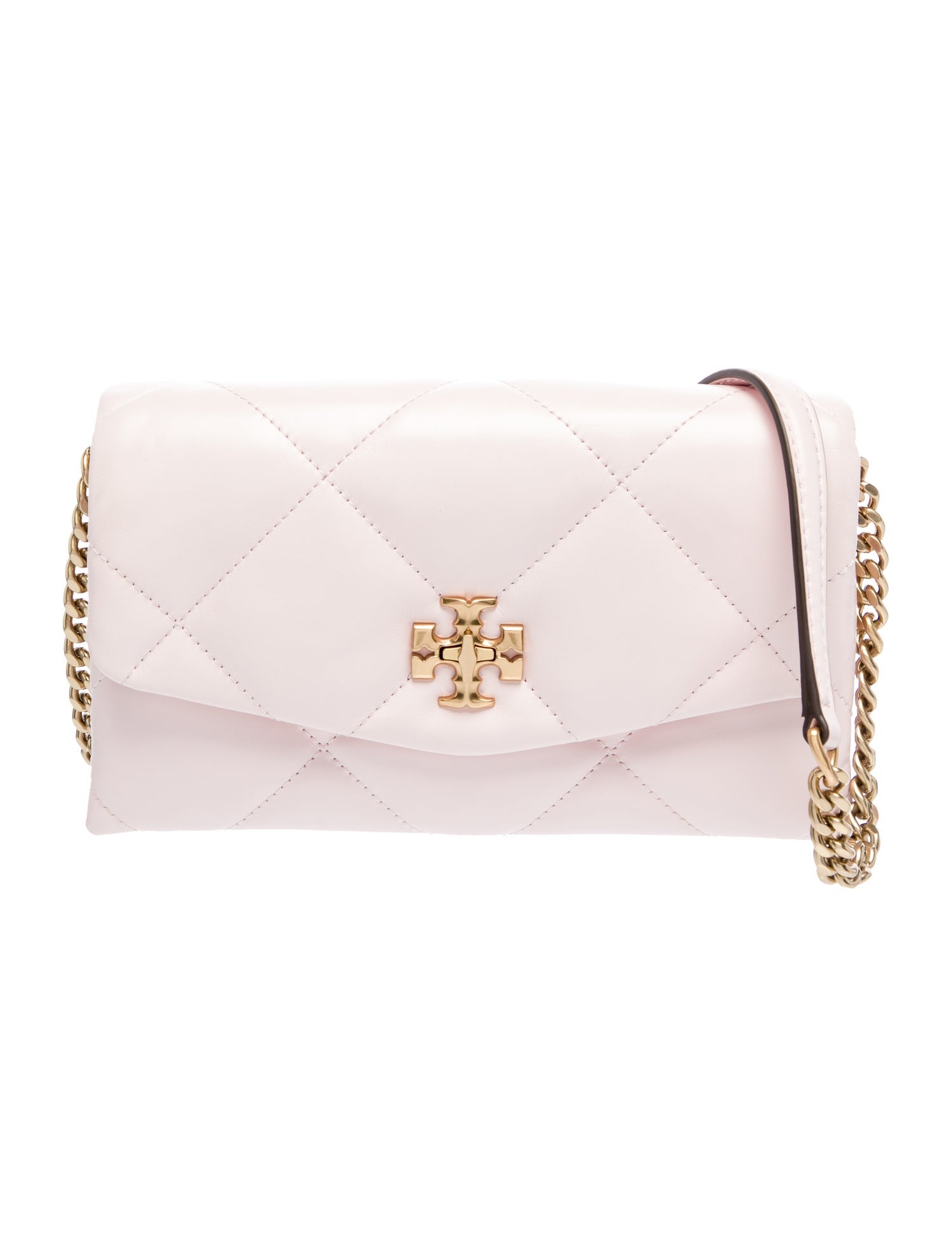 Tory Burch Leather Kira Diamond Quilt Chain Wallet