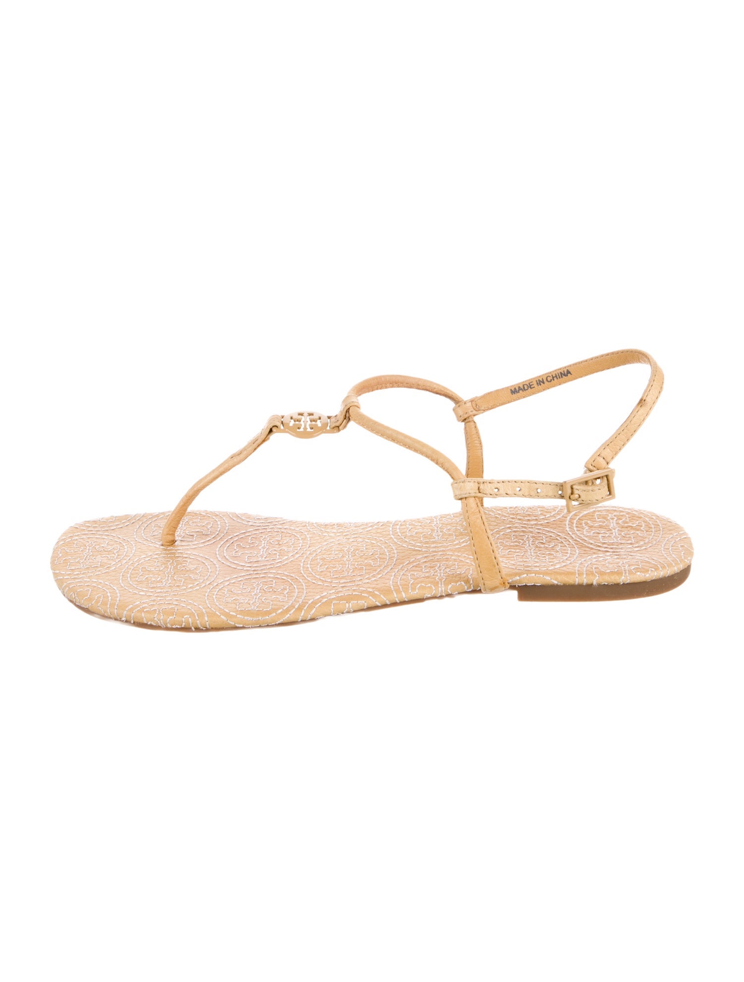 Tory Burch Leather T-Strap Sandals