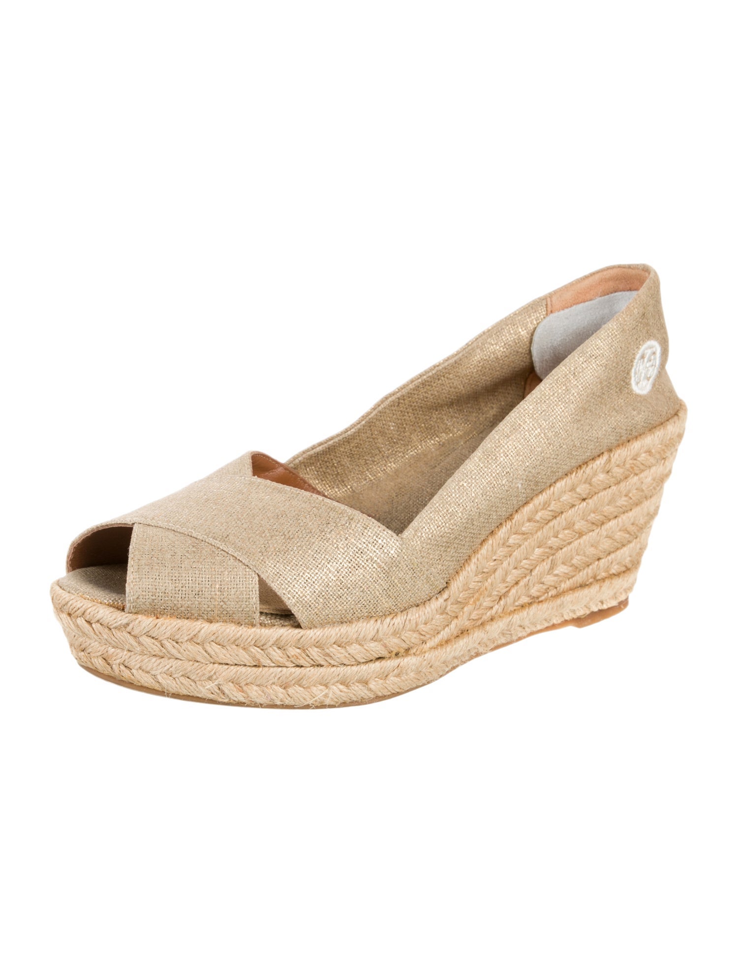 Tory Burch Canvas Cutout Accent Espadrilles