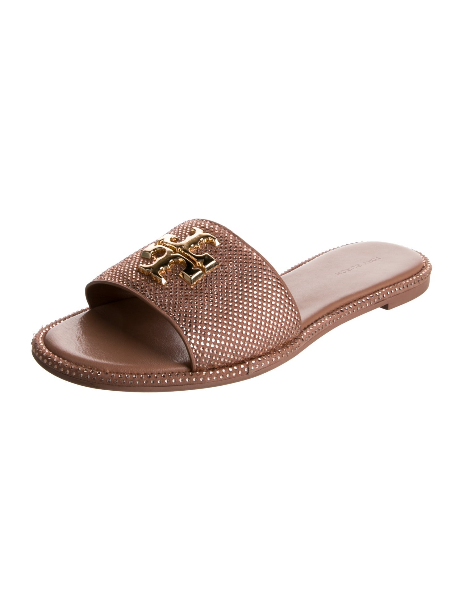 Tory Burch Leather Studded Accents Slides