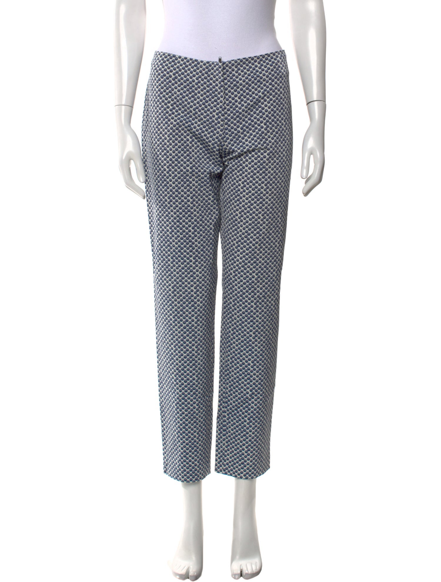 Tory Burch Polka Dot Print Straight Leg Pants