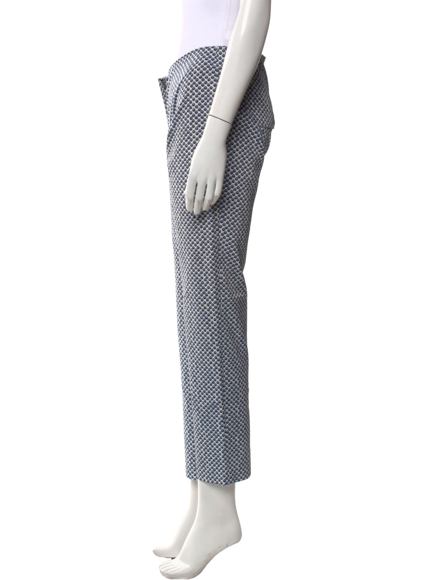 Tory Burch Polka Dot Print Straight Leg Pants