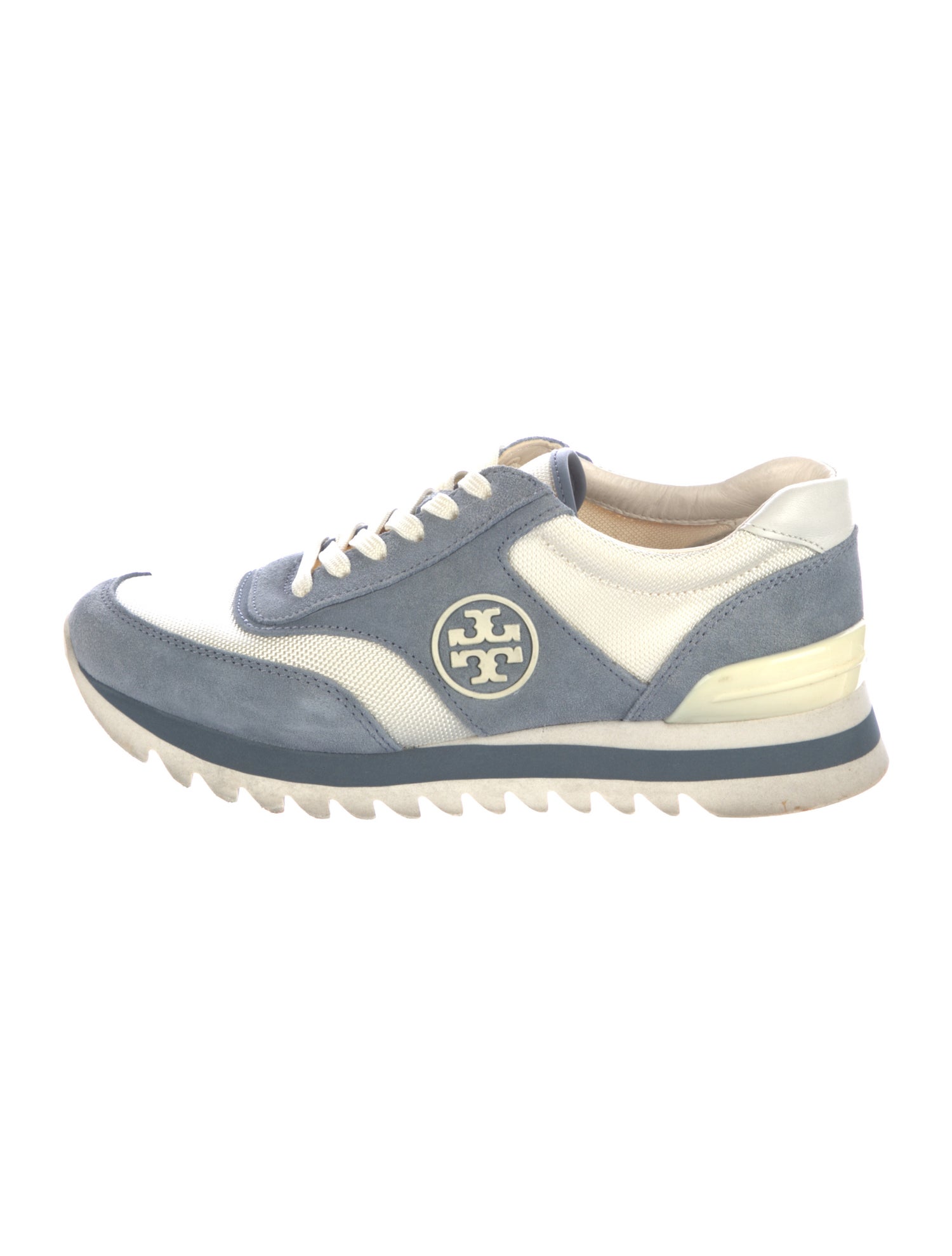 Tory Burch Suede Colorblock Pattern Sneakers