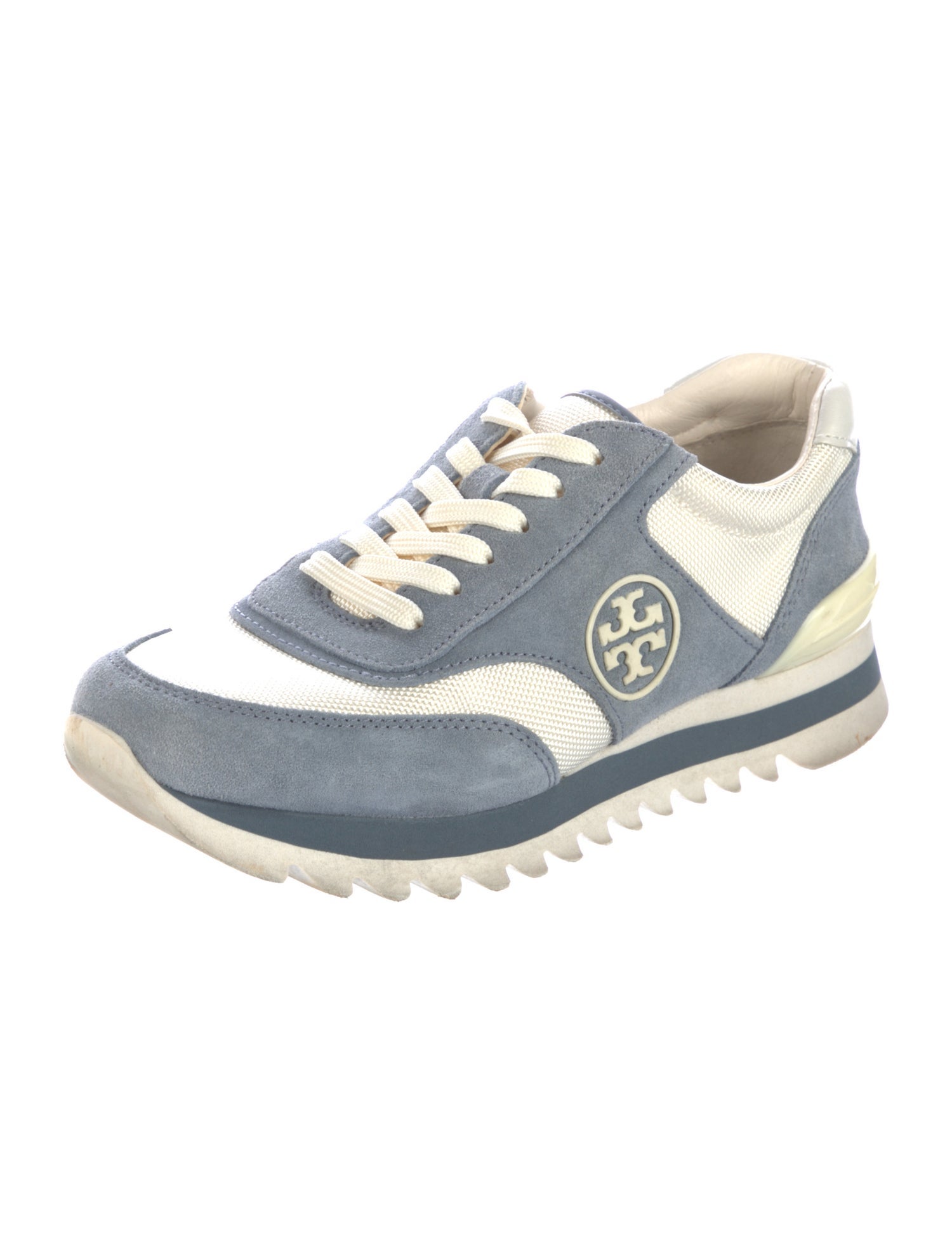 Tory Burch Suede Colorblock Pattern Sneakers