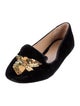Tory Burch Velvet Floral Print Loafers
