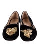 Tory Burch Velvet Floral Print Loafers