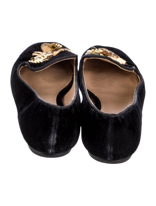 Tory Burch Velvet Floral Print Loafers