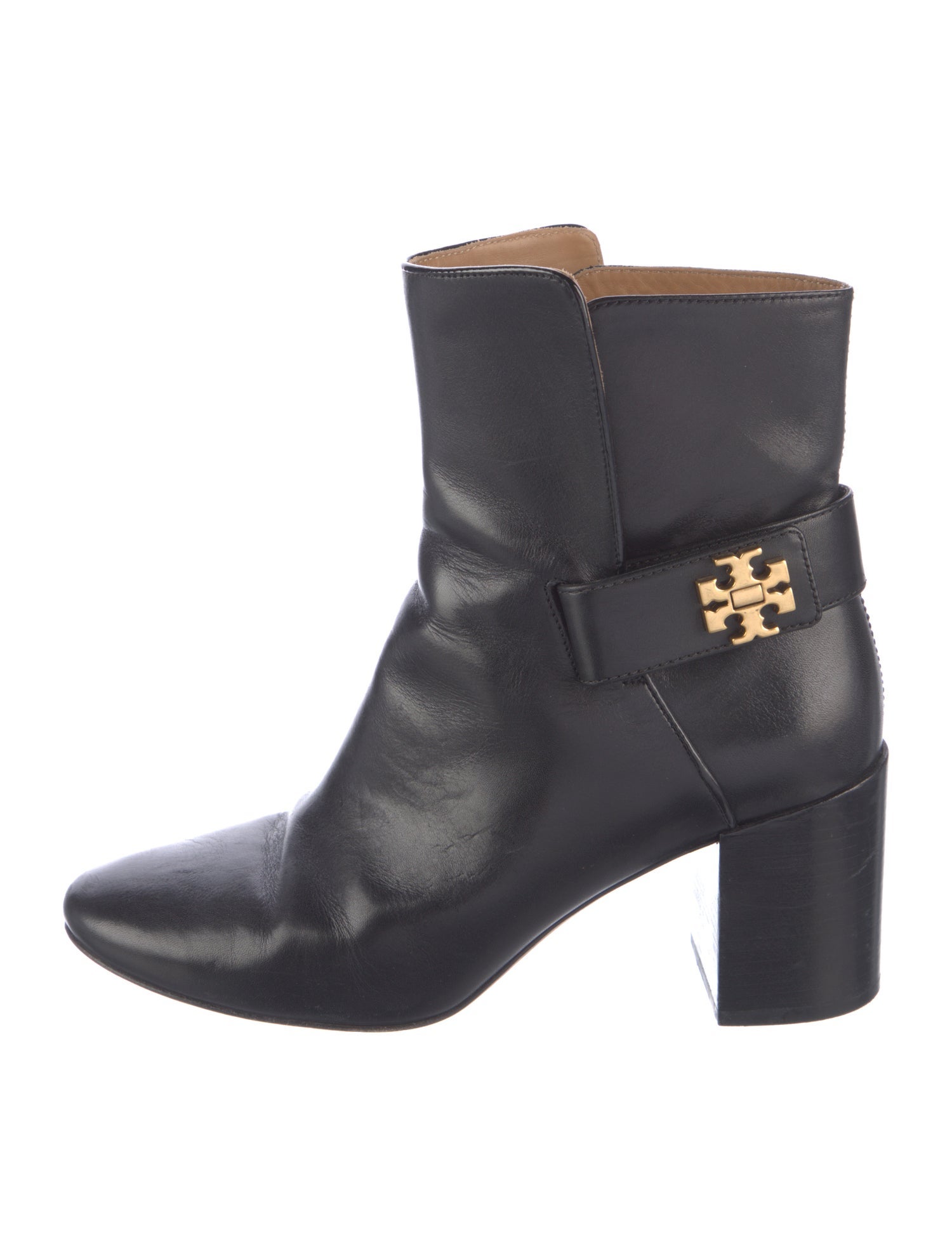 Tory Burch Signature Logo Leather Boots