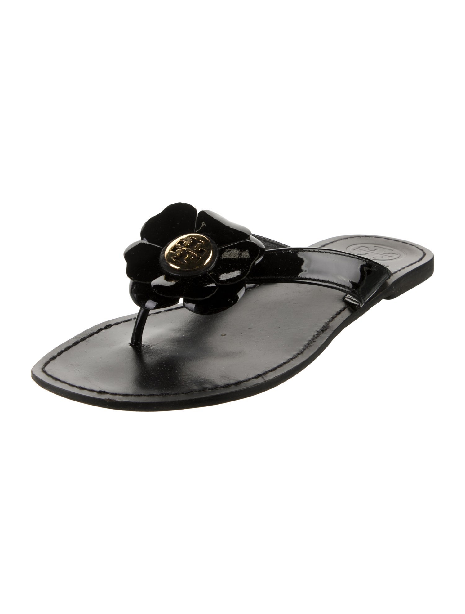 Tory Burch Patent Leather Slides
