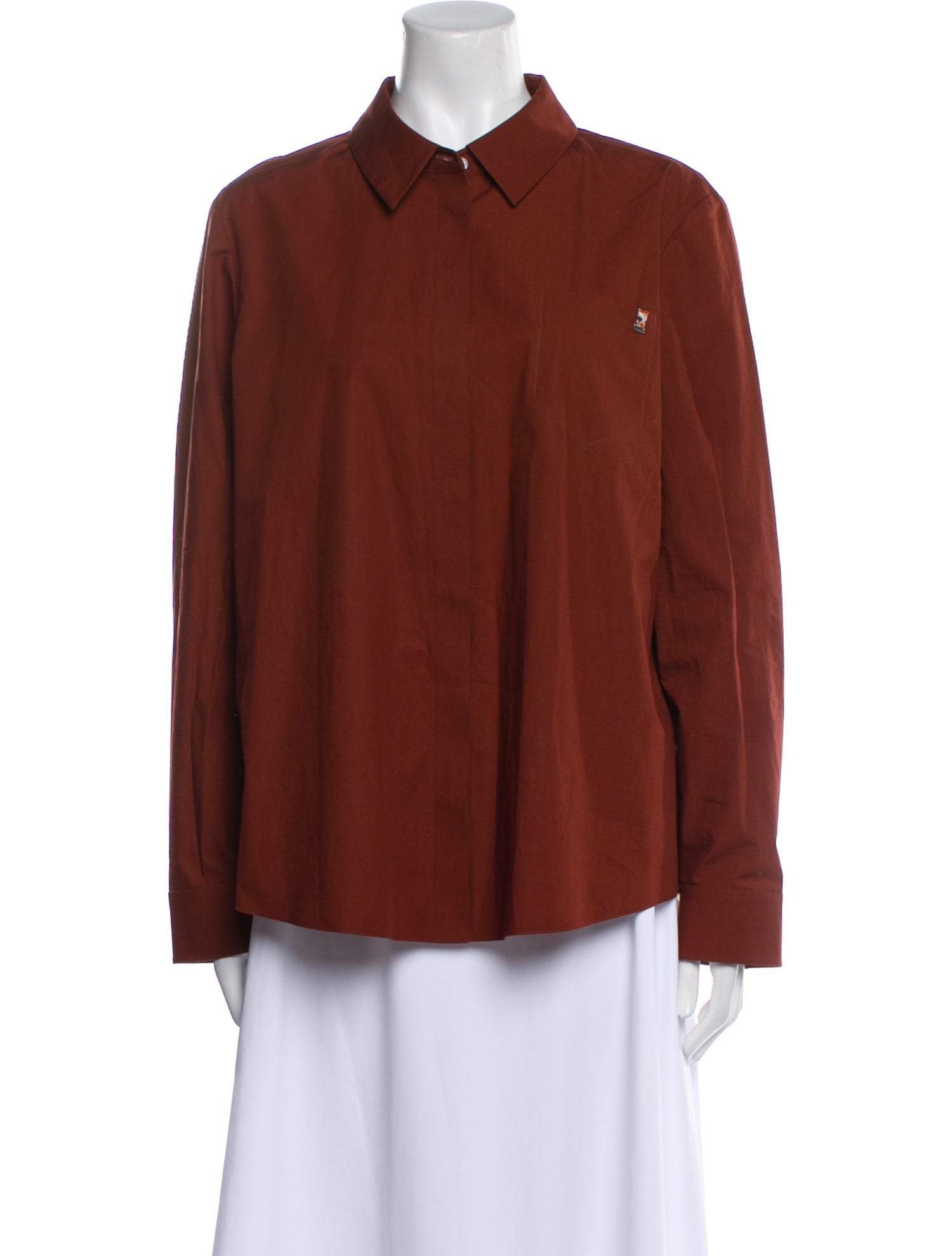 Tory Burch Long Sleeve Button-Up Top