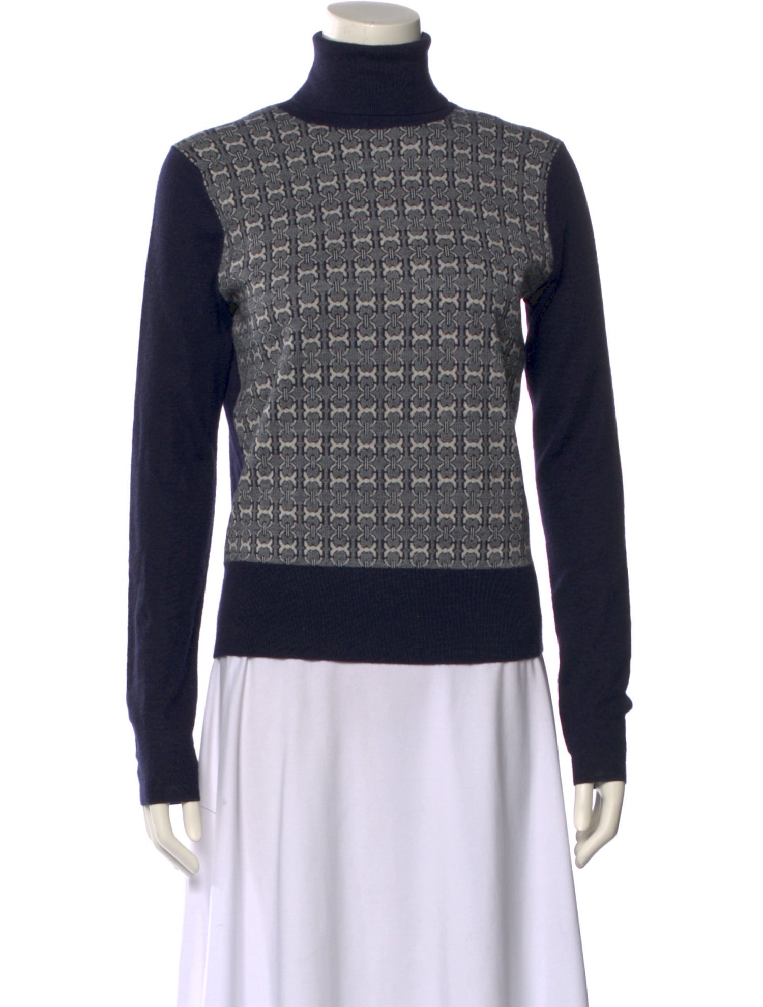 Tory Burch Printed Turtleneck Sweater