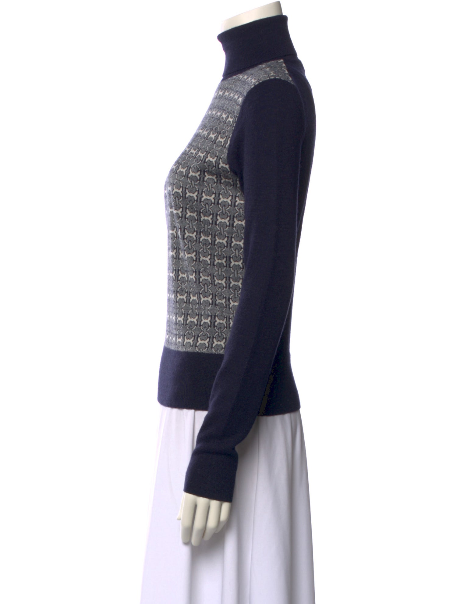 Tory Burch Printed Turtleneck Sweater