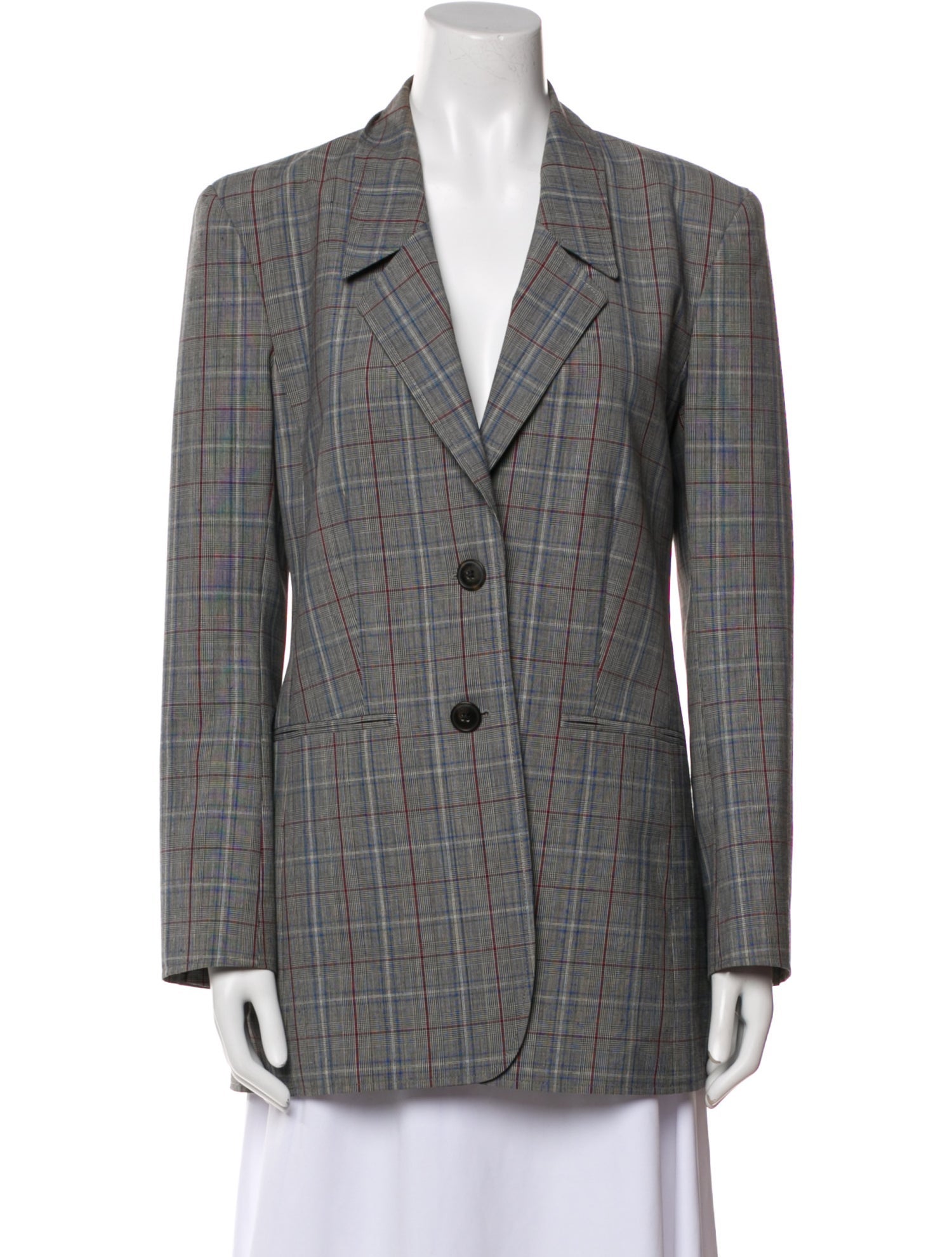 Tory Burch Plaid Print Blazer