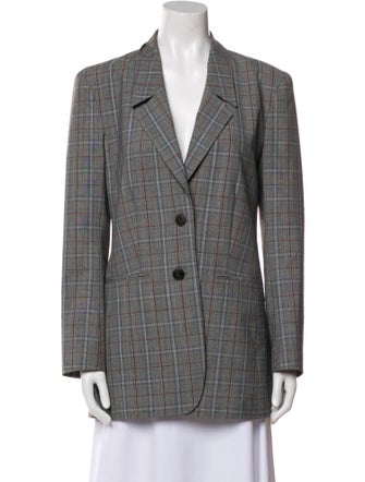 Tory Burch Plaid Print Blazer