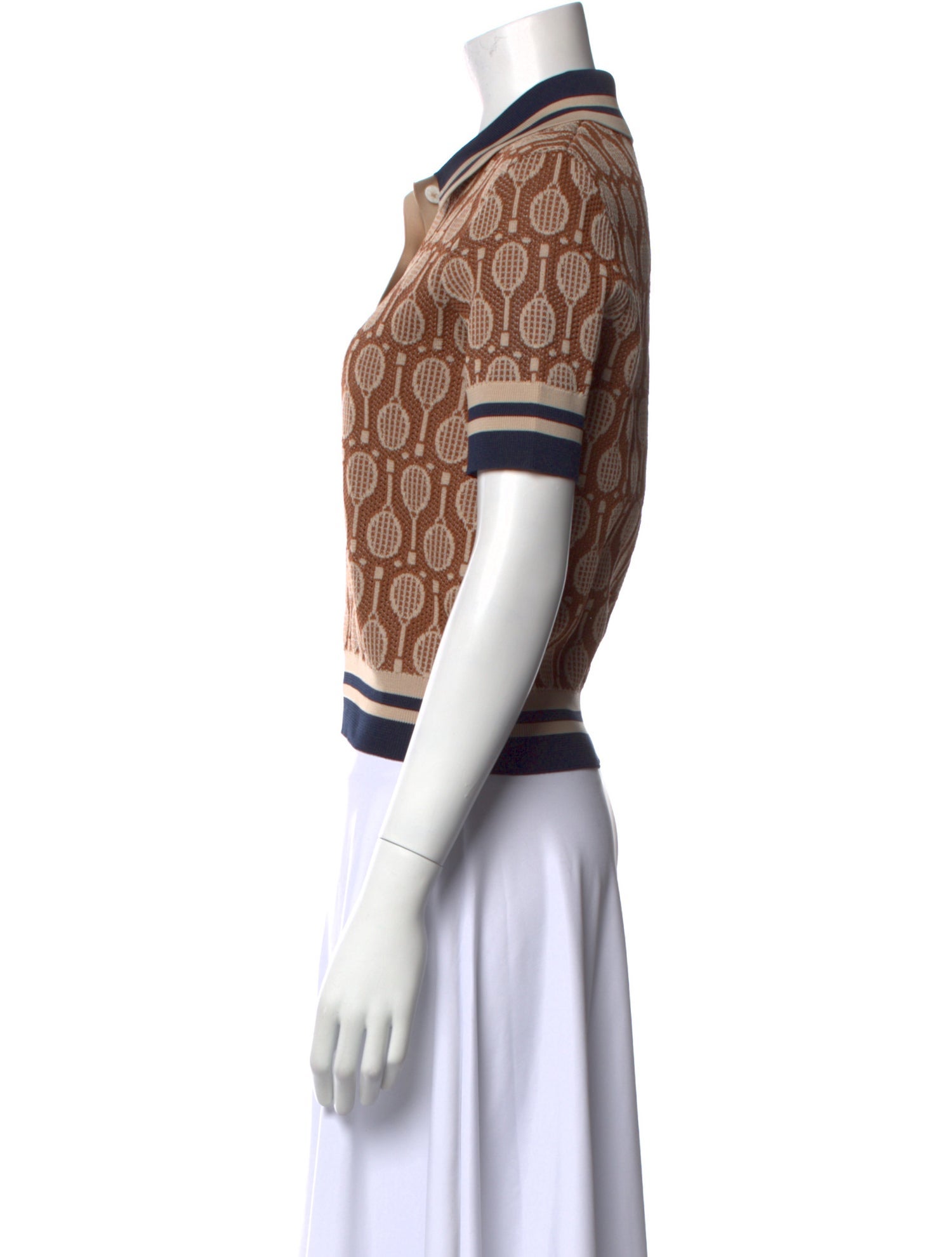 Tory Burch Printed Short Sleeve Polo