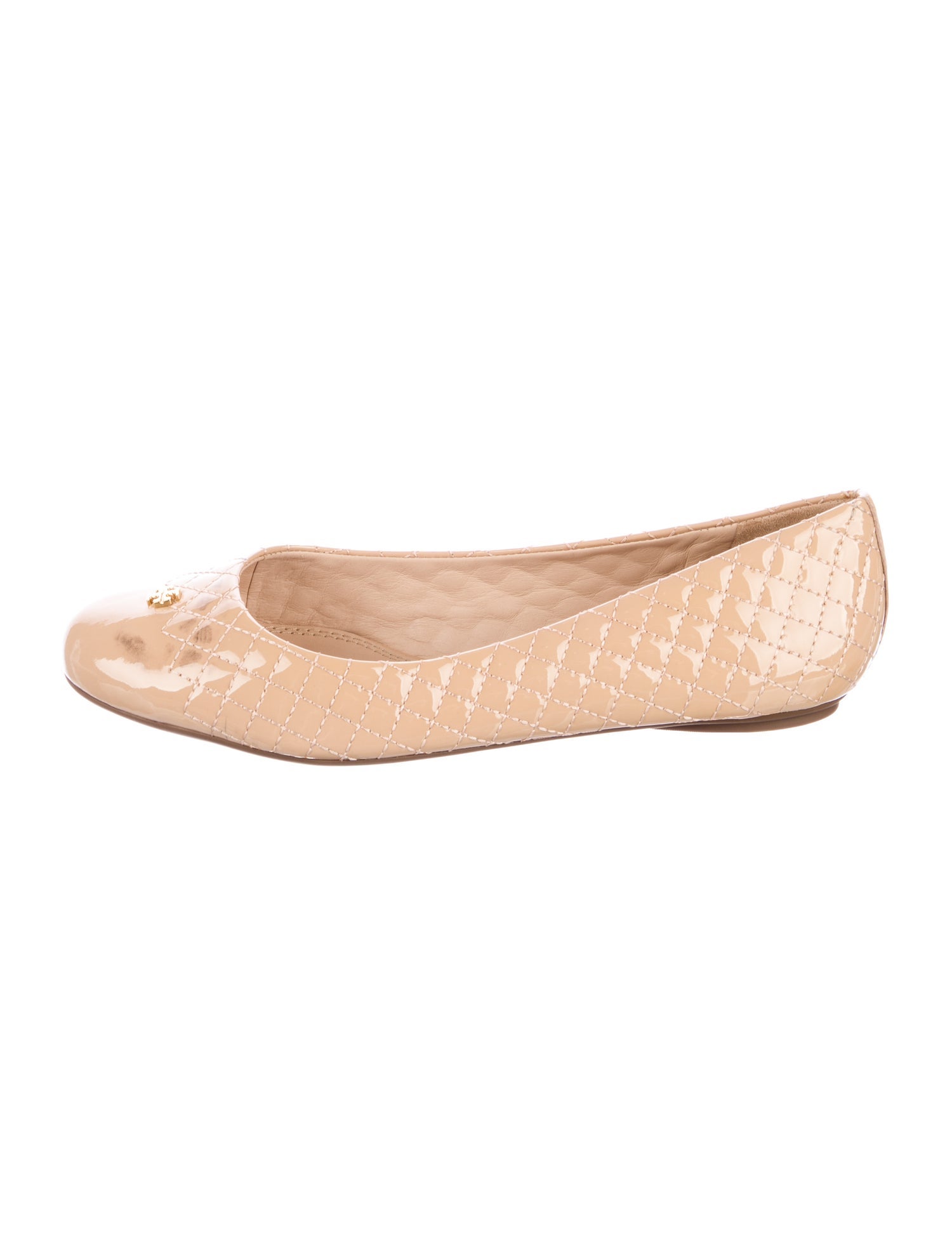 Tory Burch Patent Leather Animal Print Ballet Flats