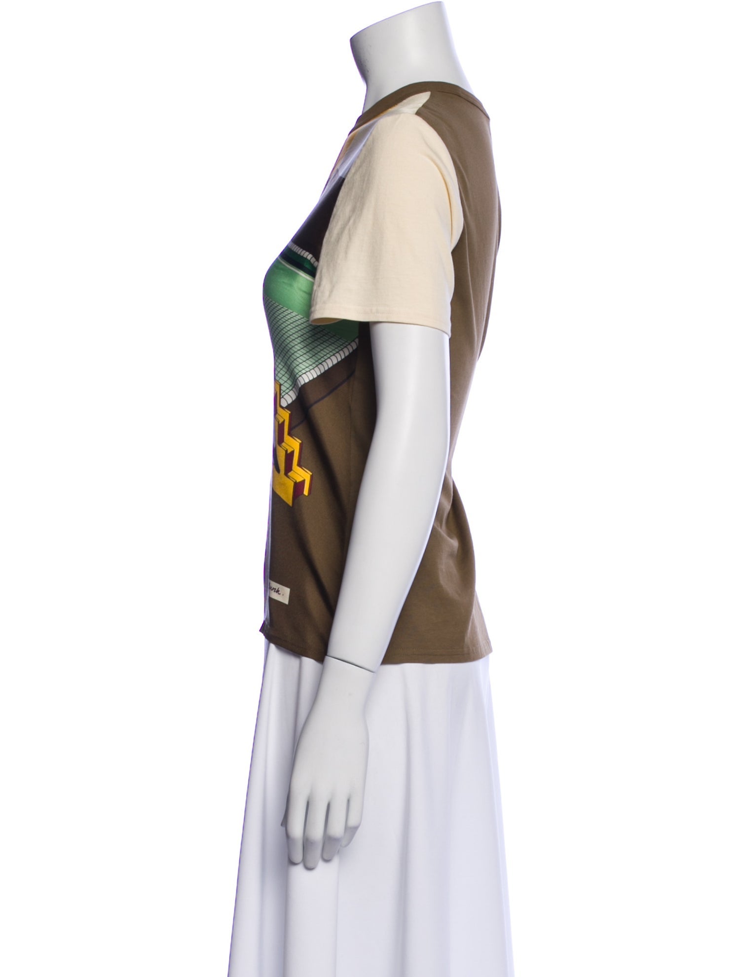 Tory Burch Silk Graphic Print T-Shirt