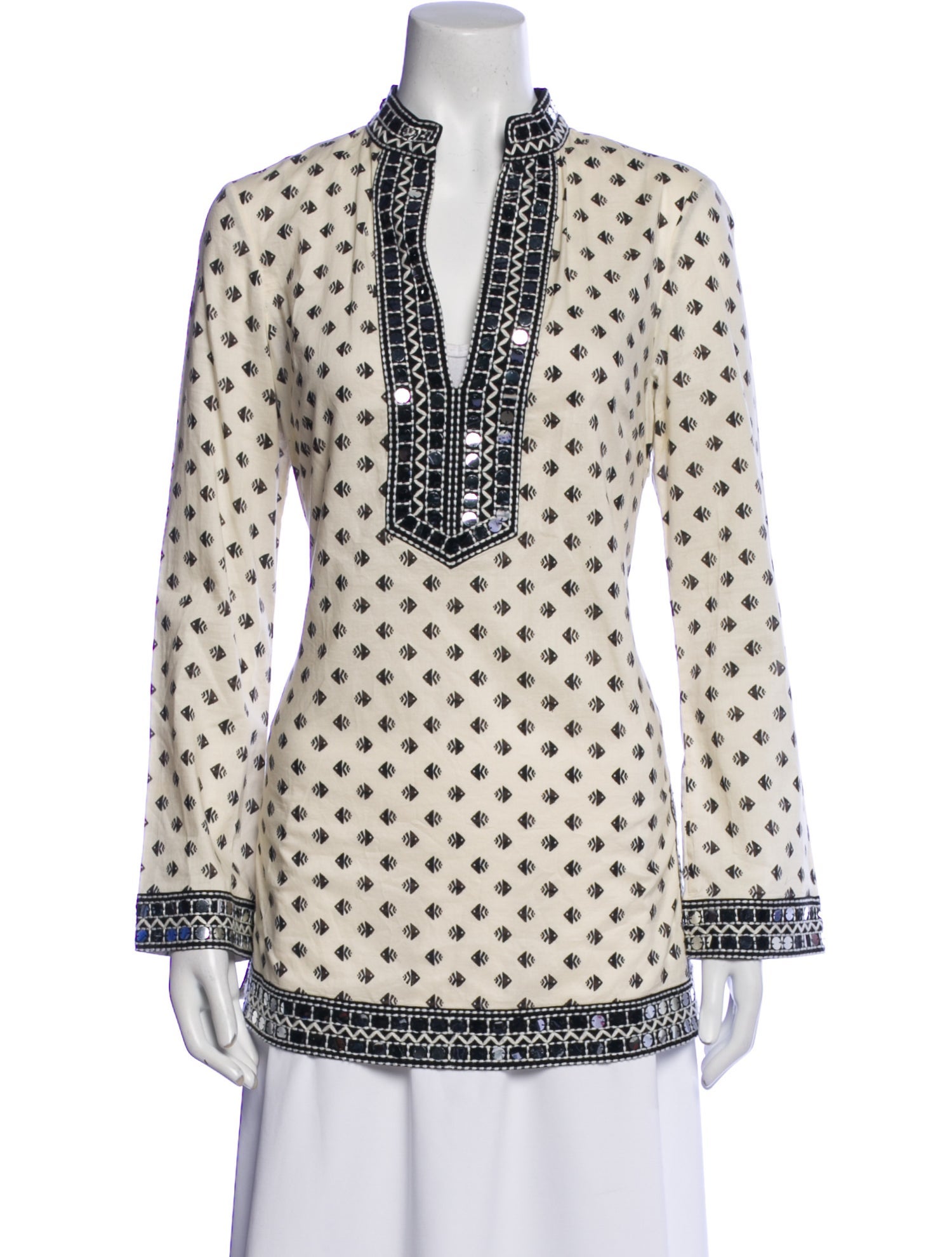 Tory Burch Printed V-Neck Tunic