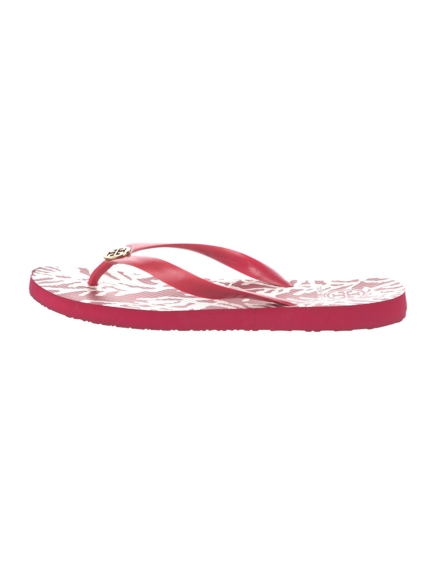 Tory Burch Rubber Printed Flip Flops