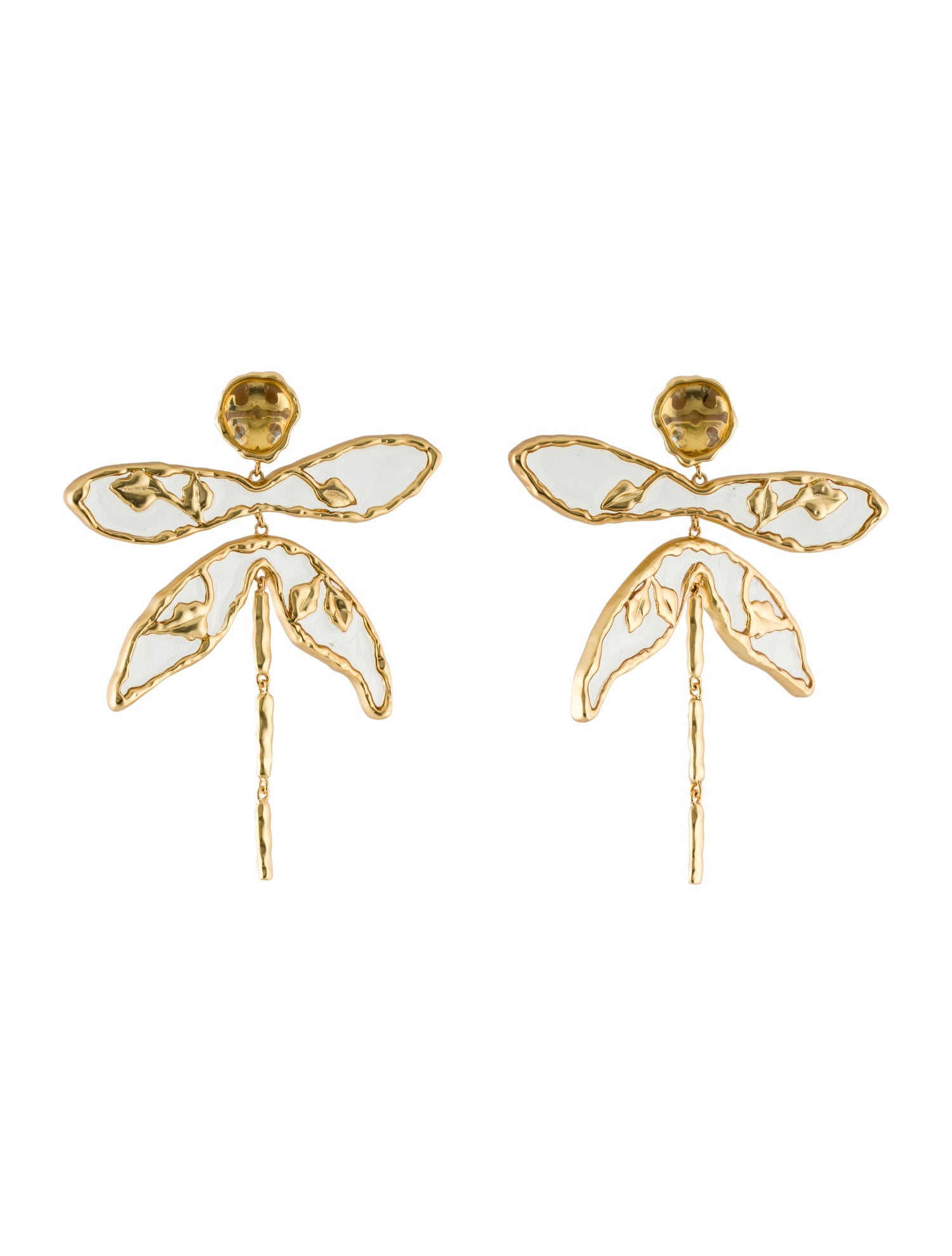 Tory Burch Resin Articulated Dragonfly Drop Earrings