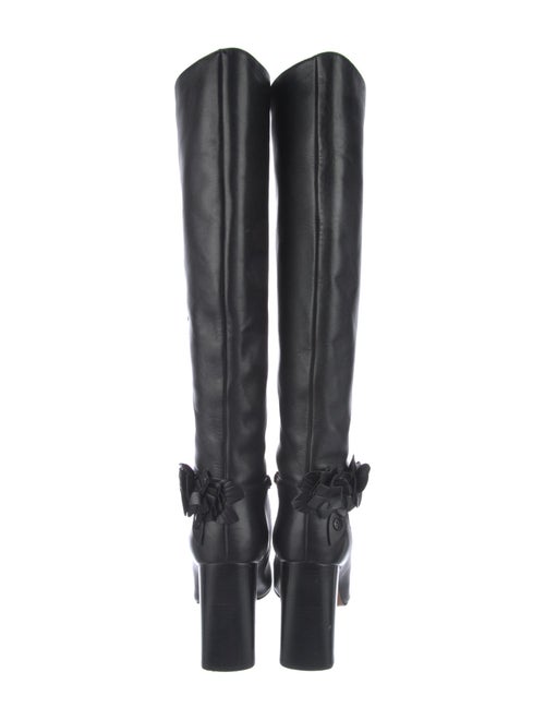Tory Burch Leather Chain-Link Accents Boots