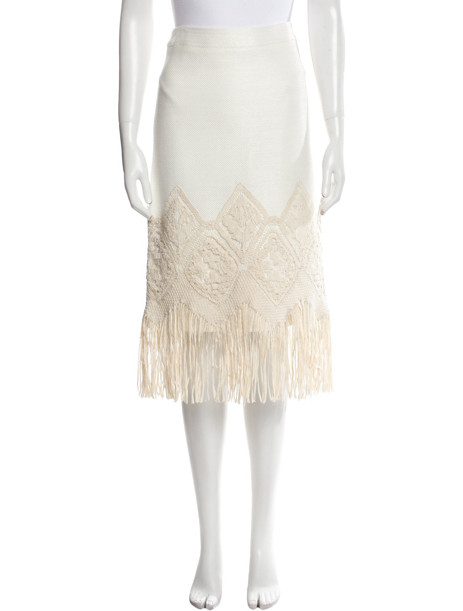 Tory Burch Striped Midi Length Skirt