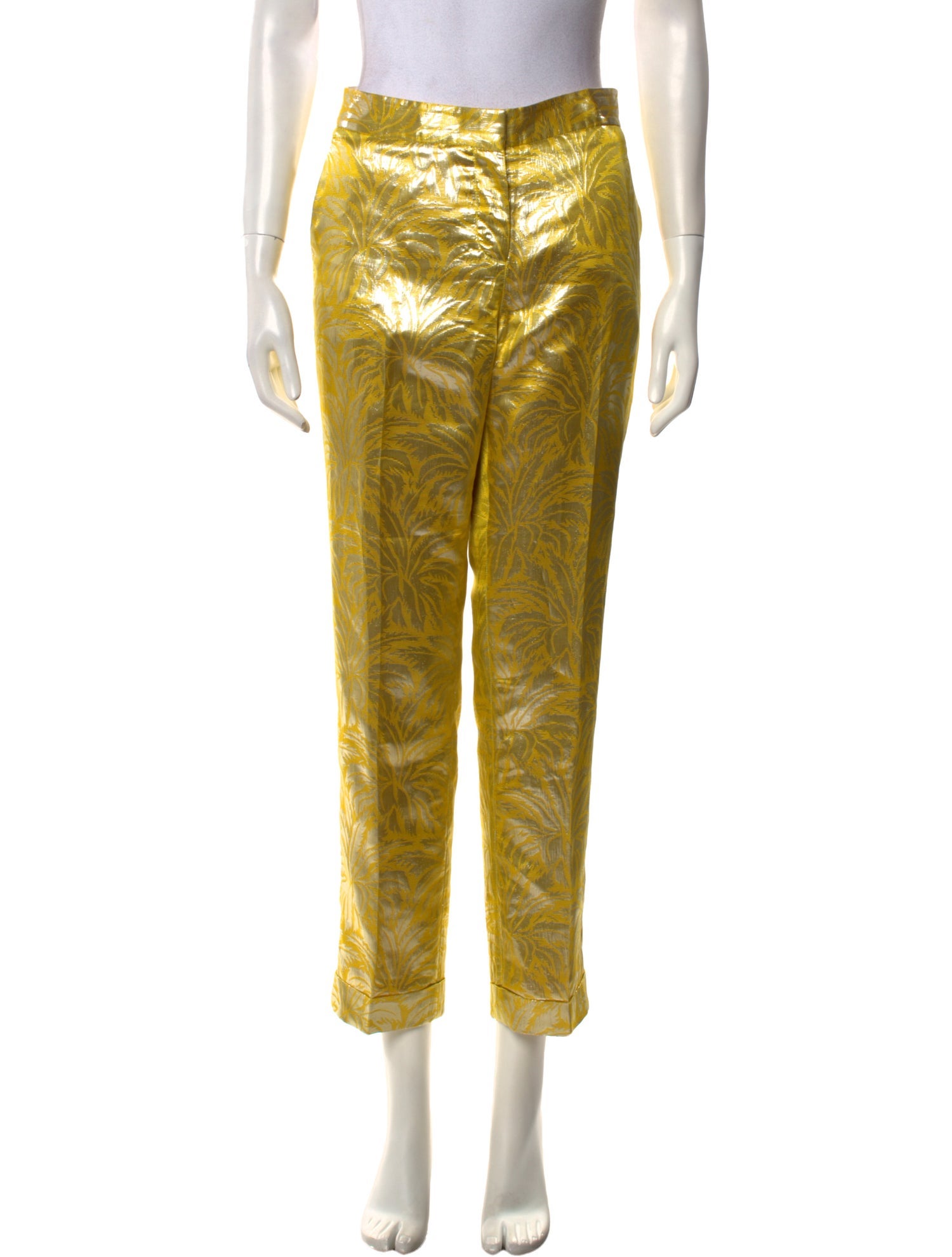 Tory Burch Silk Straight Leg Pants