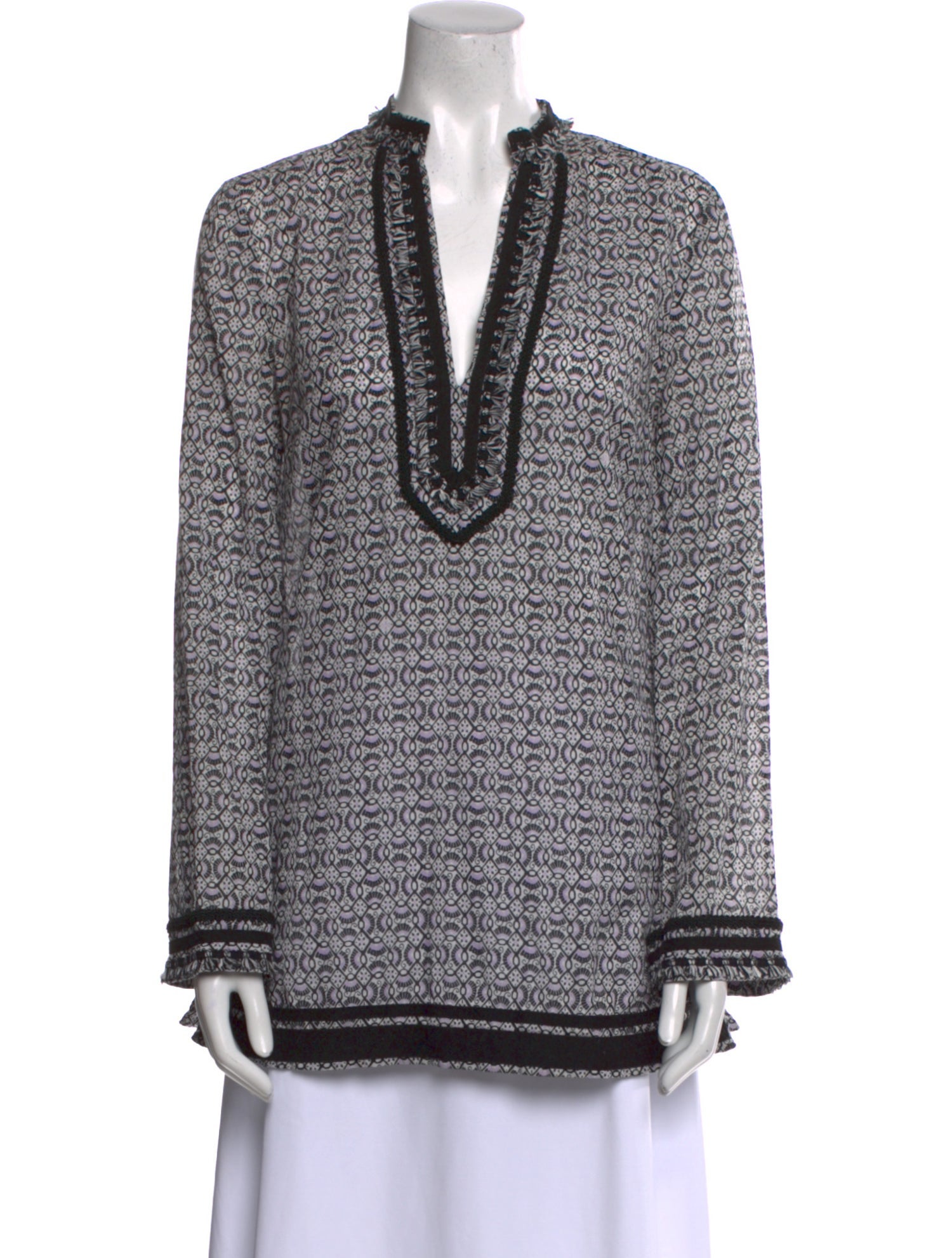 Tory Burch Printed V-Neck Tunic