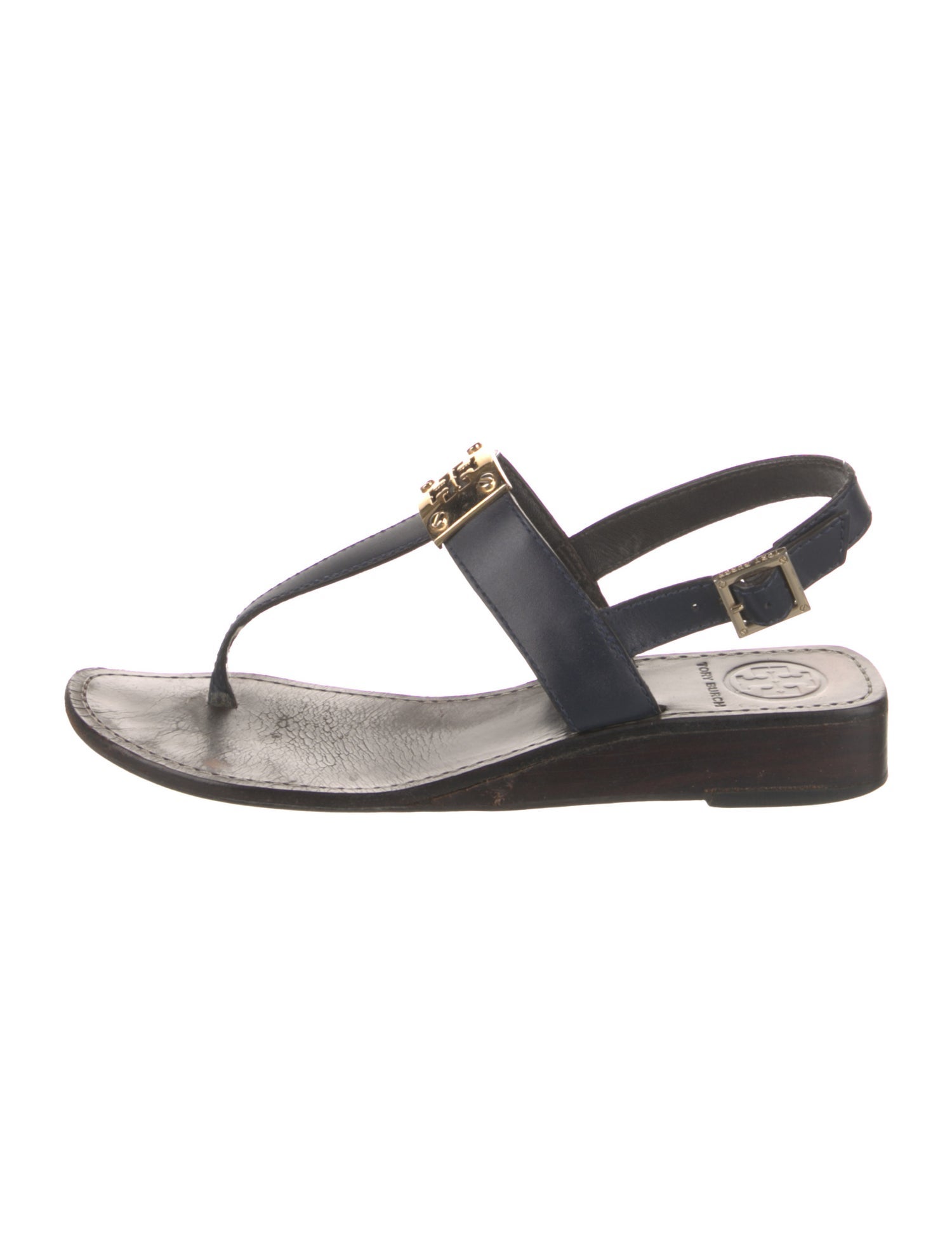 Tory Burch Leather T-Strap Sandals