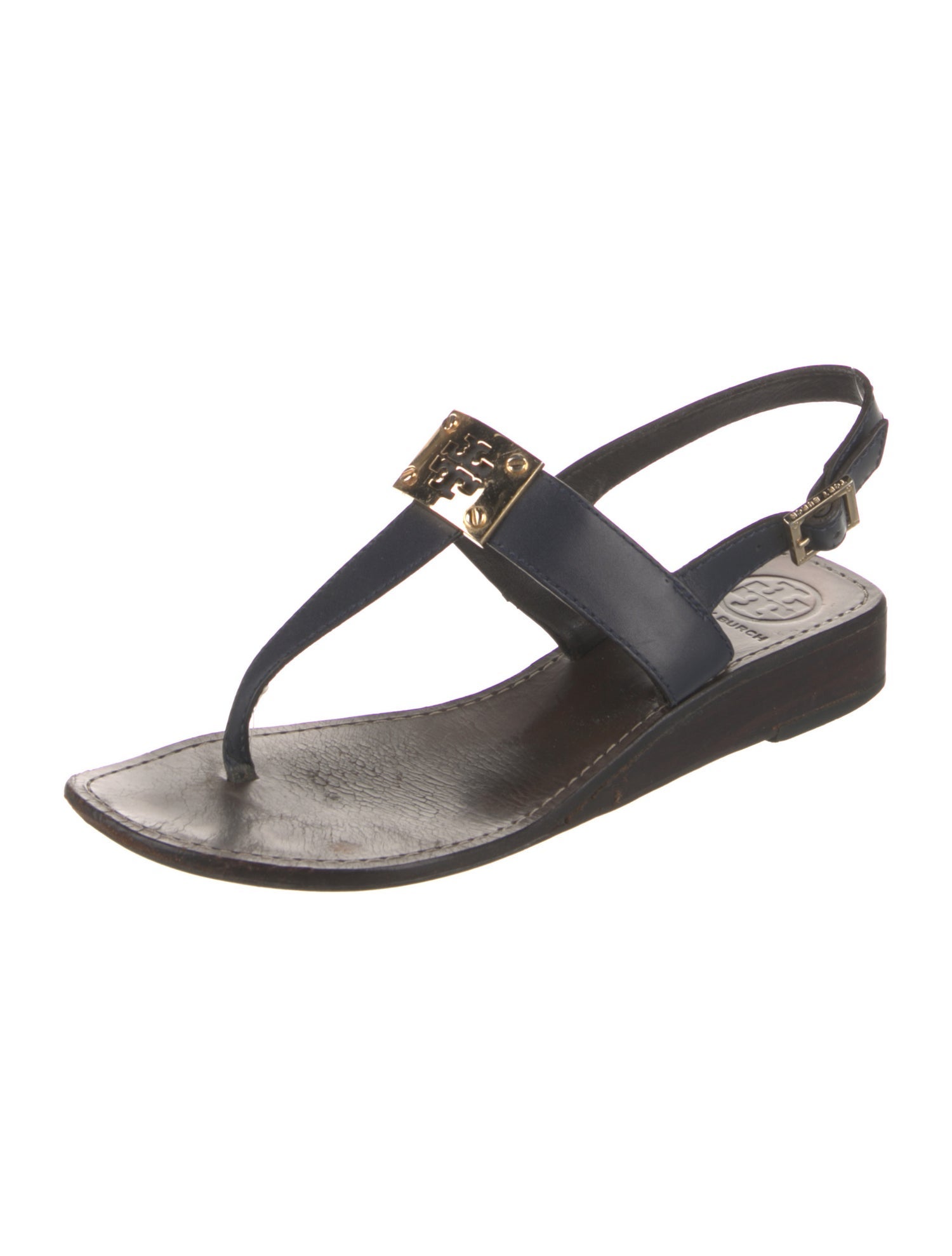 Tory Burch Leather T-Strap Sandals