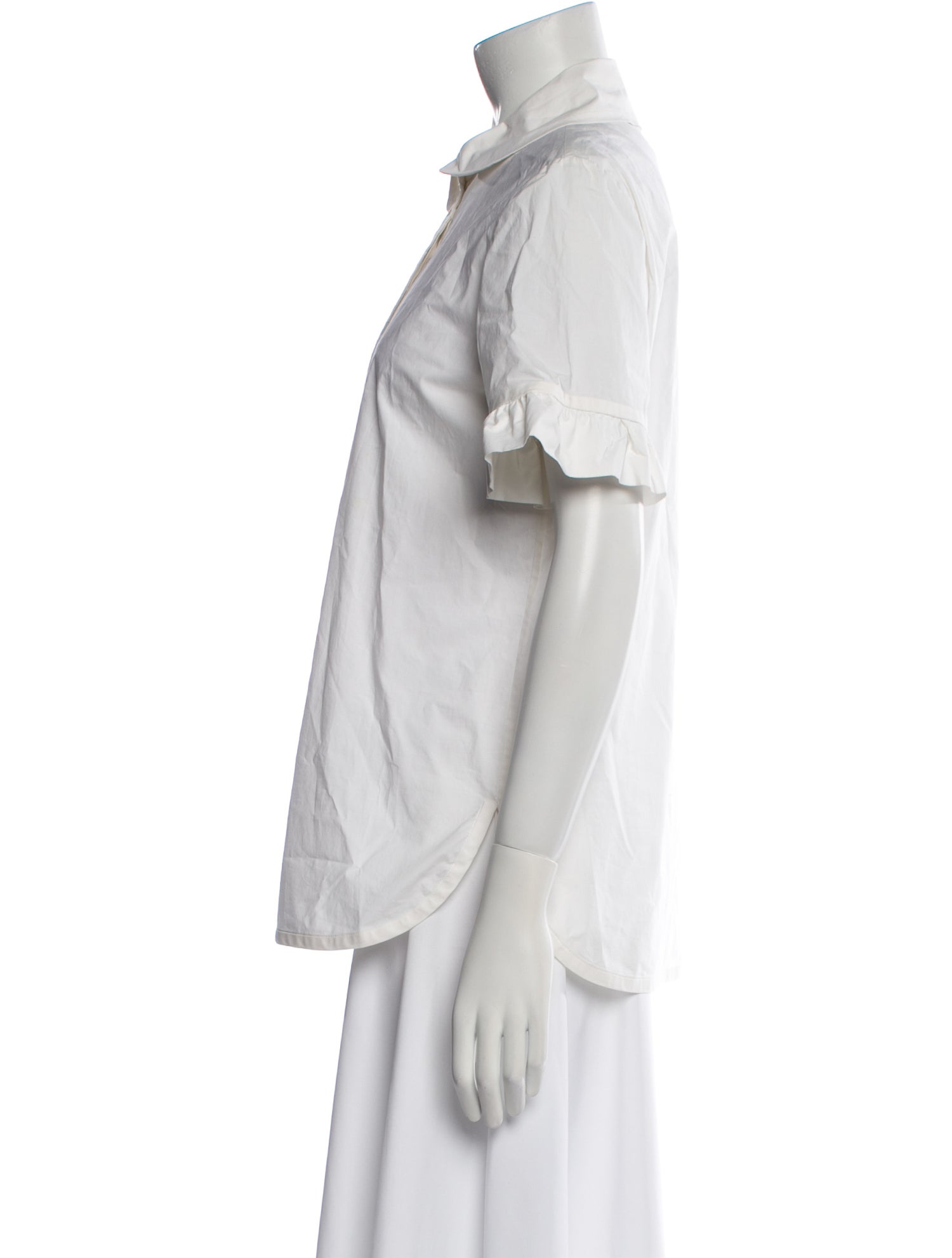 Tory Burch Short Sleeve Button-Up Top