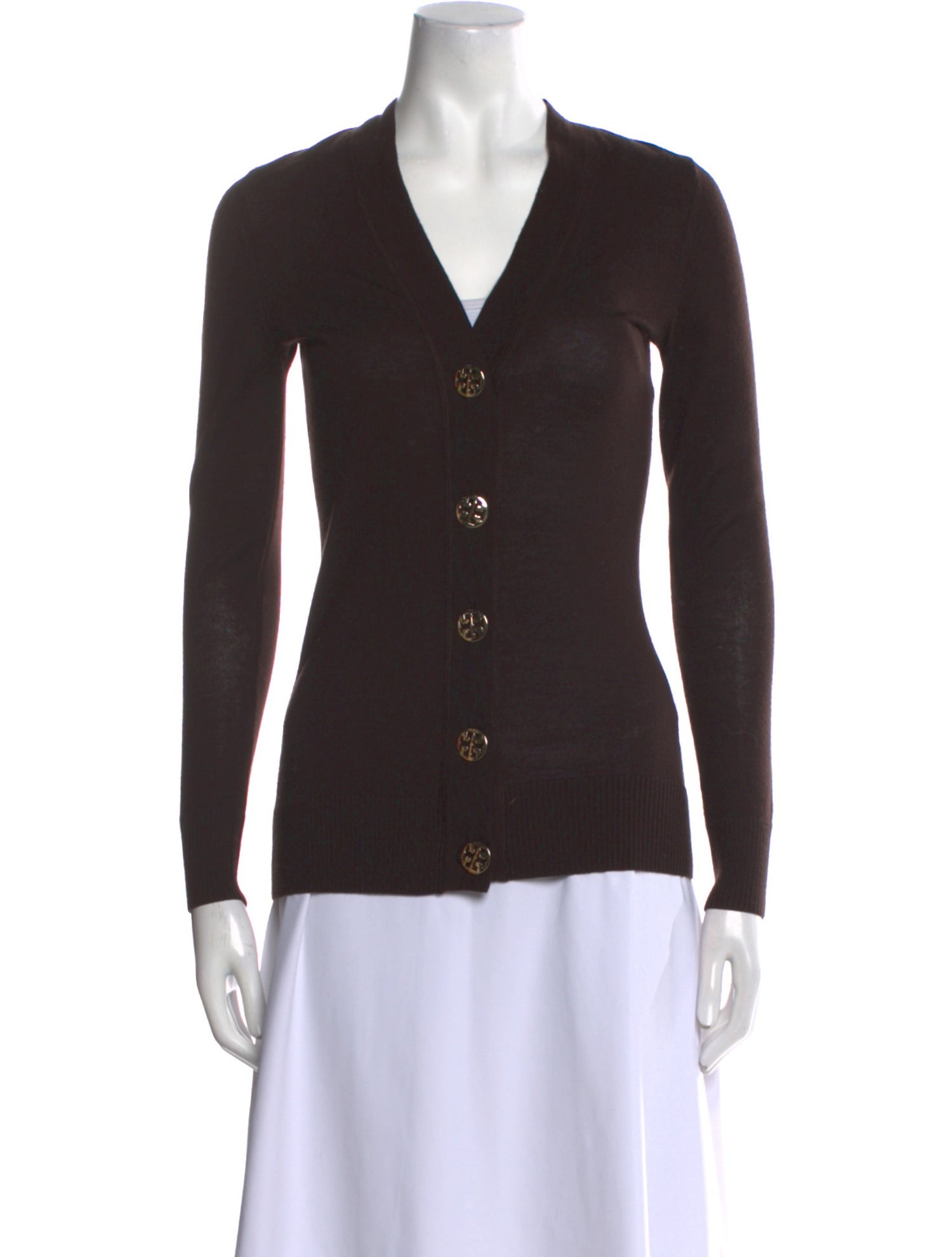 Tory Burch Merino Wool V-Neck Sweater