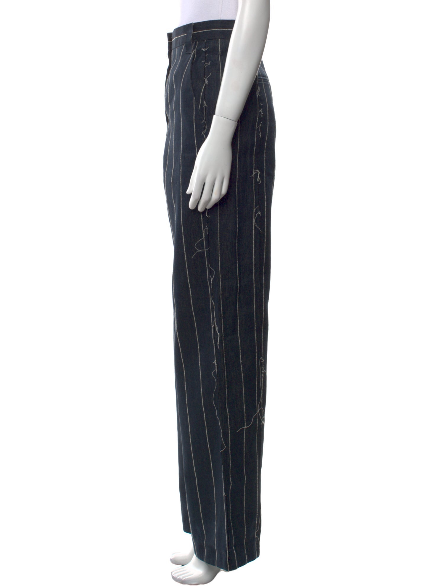 Tory Burch Striped Wide Leg Pants