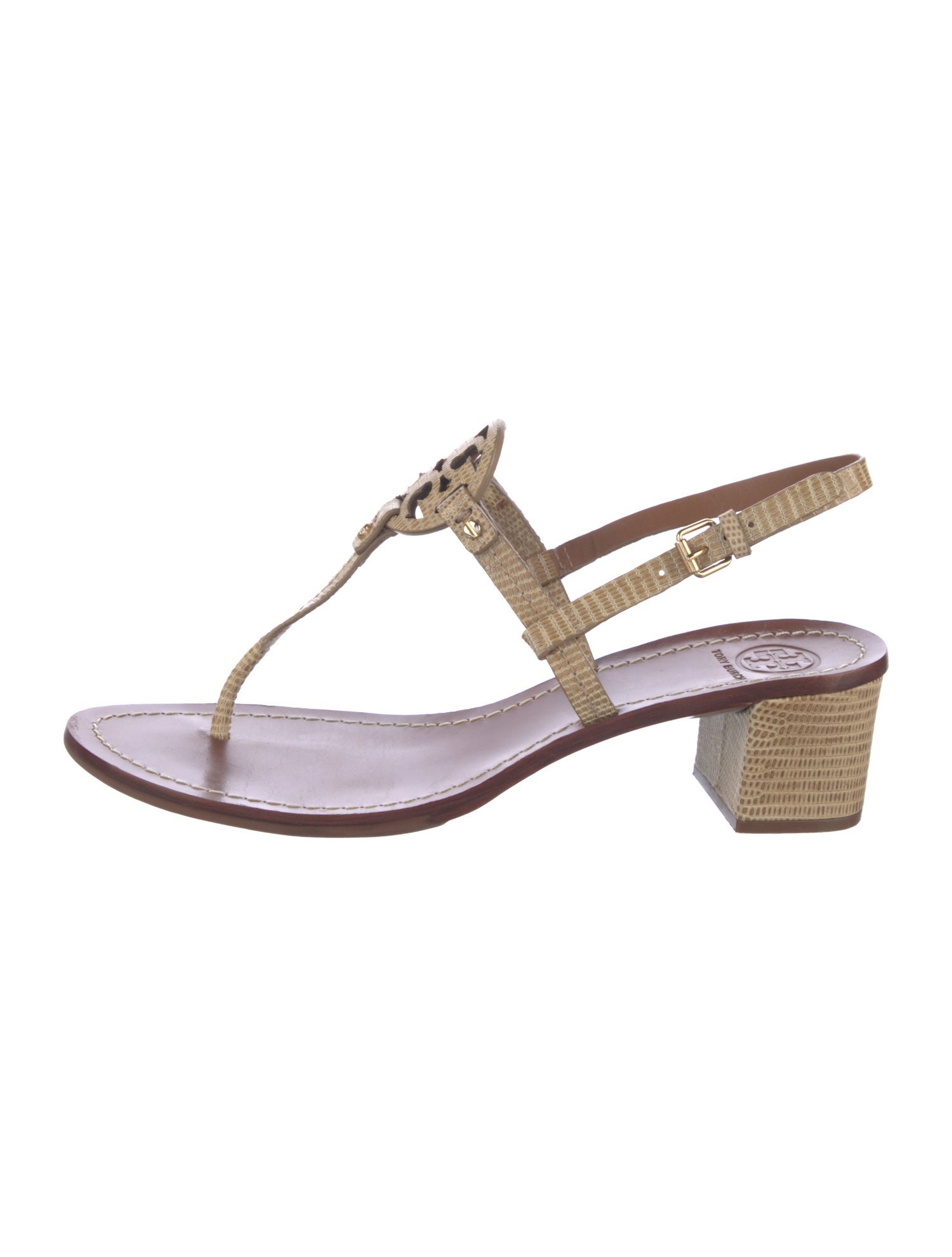 Tory Burch Leather T-Strap Sandals