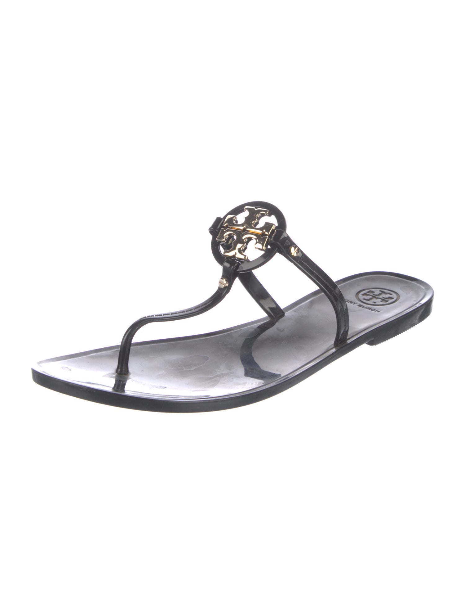 Tory Burch Rubber T-Strap Sandals