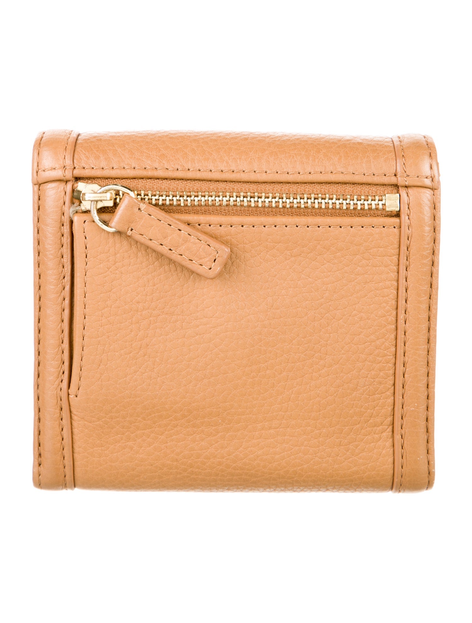 Tory Burch Signature Logo Leather Compact Wallet