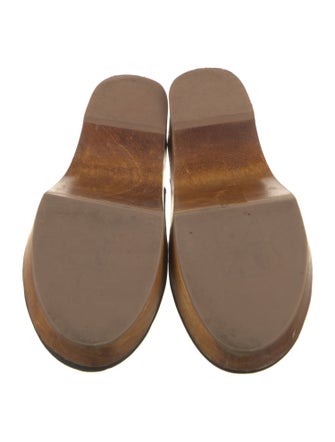 Tory Burch Leather Chain-Link Accents Mules