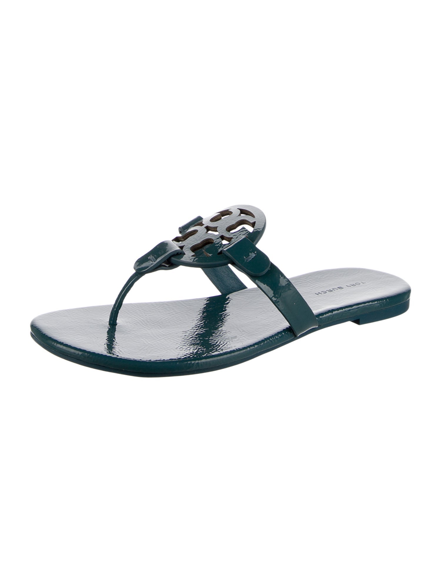 Tory Burch Patent Leather Flip Flops