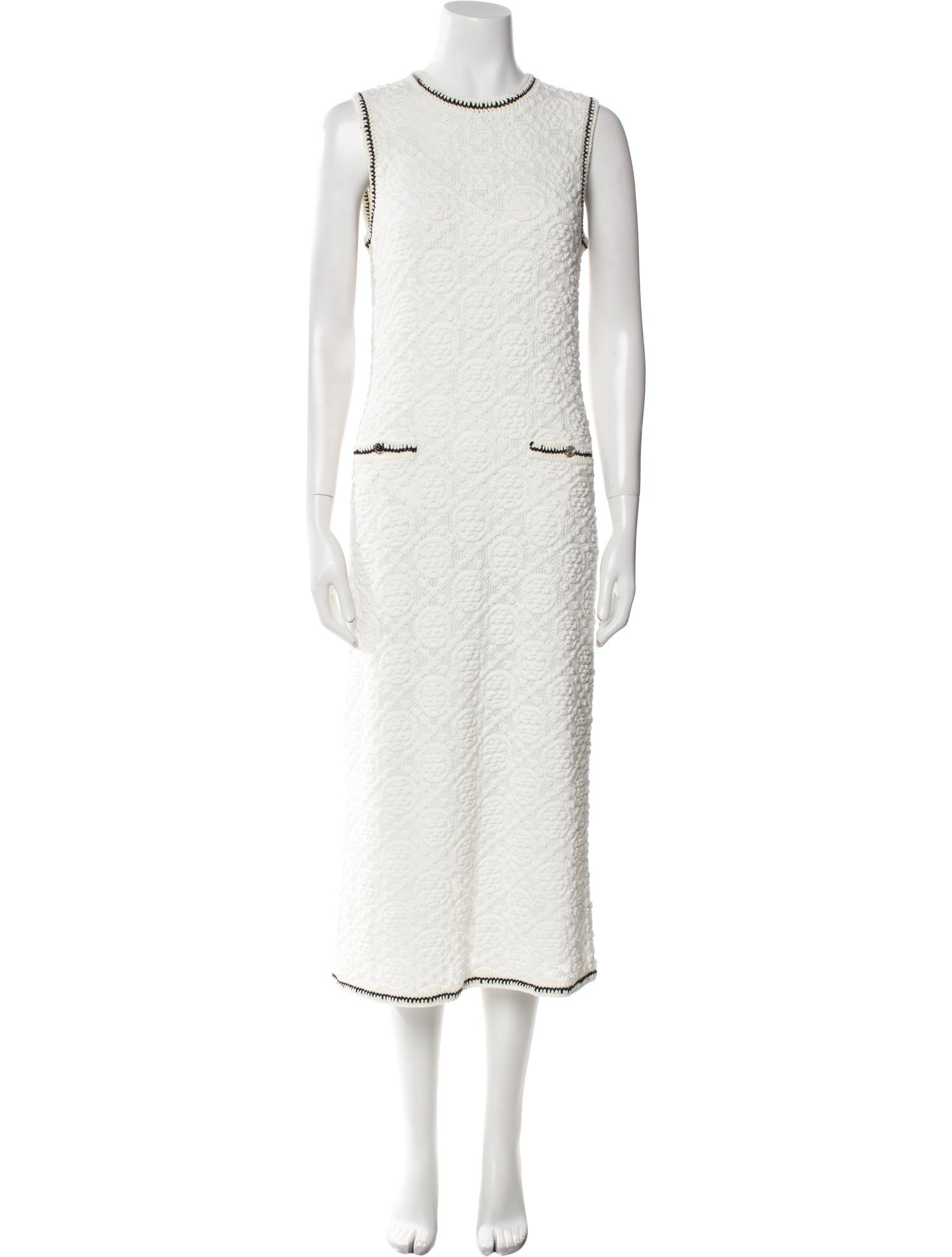 Tory Burch Crew Neck Midi Length Dress