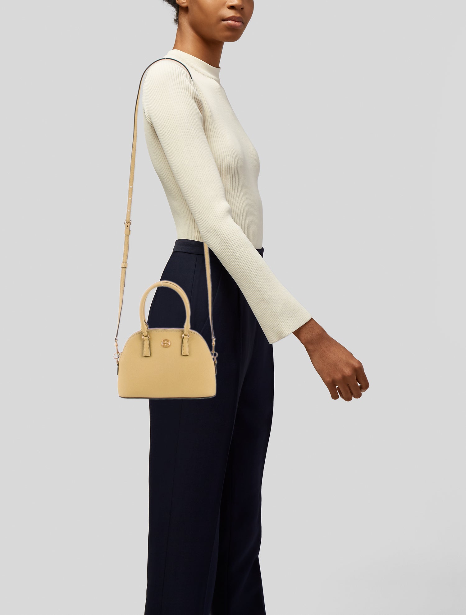 Tory Burch Saffiano Leather Top Handle Bag