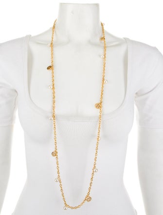 Tory Burch Faux Pearl Station Necklace