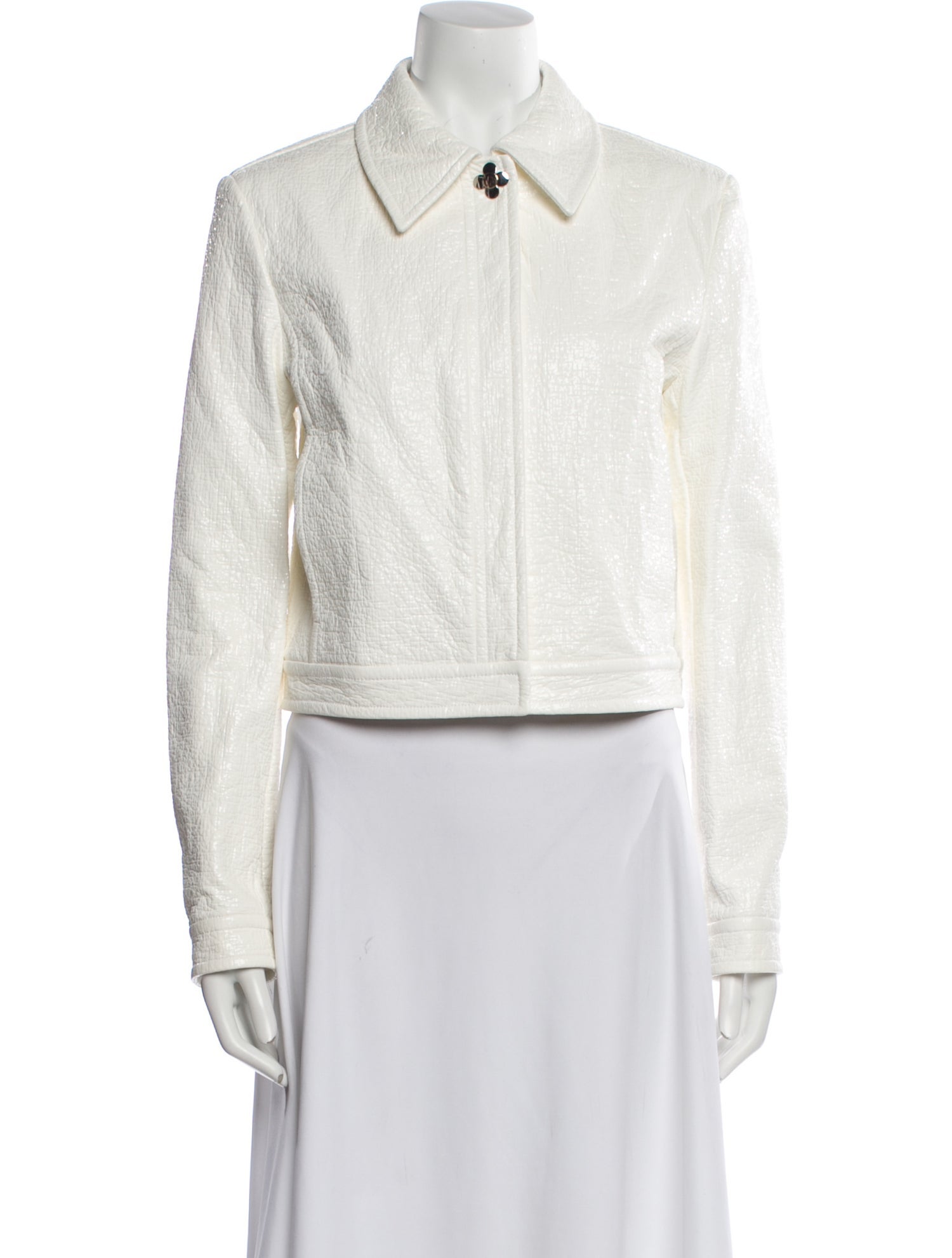 Tory Burch Nylon Tweed Pattern Denim Jacket w/ Tags