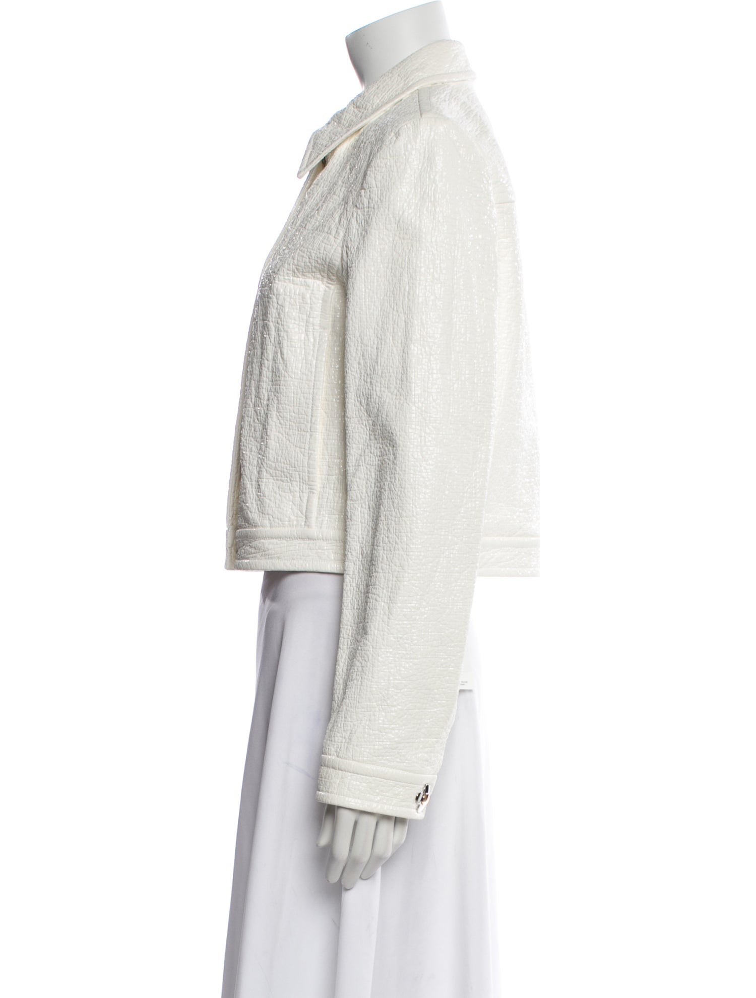 Tory Burch Nylon Tweed Pattern Denim Jacket w/ Tags