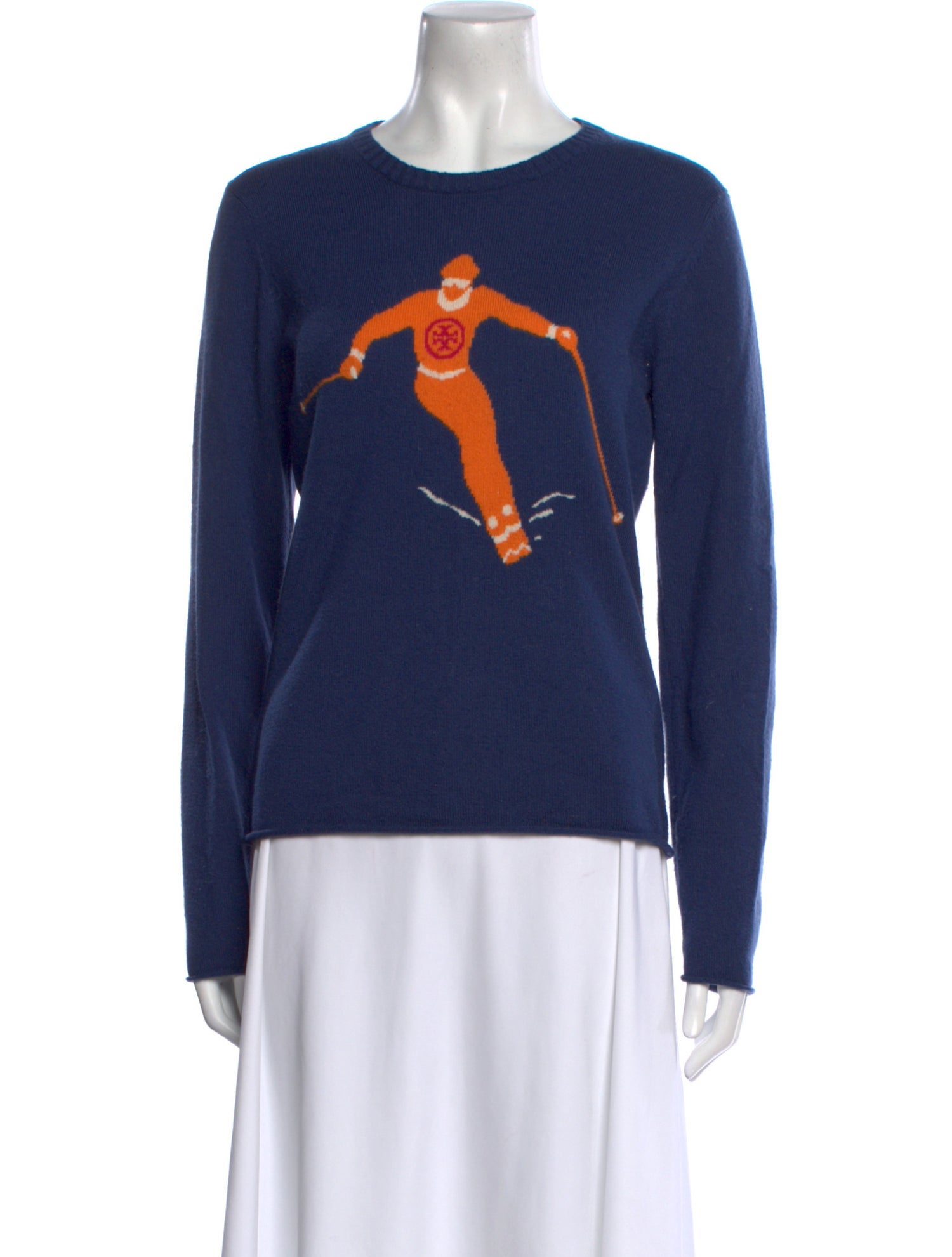 Tory Burch Cashmere Graphic Print Sweater