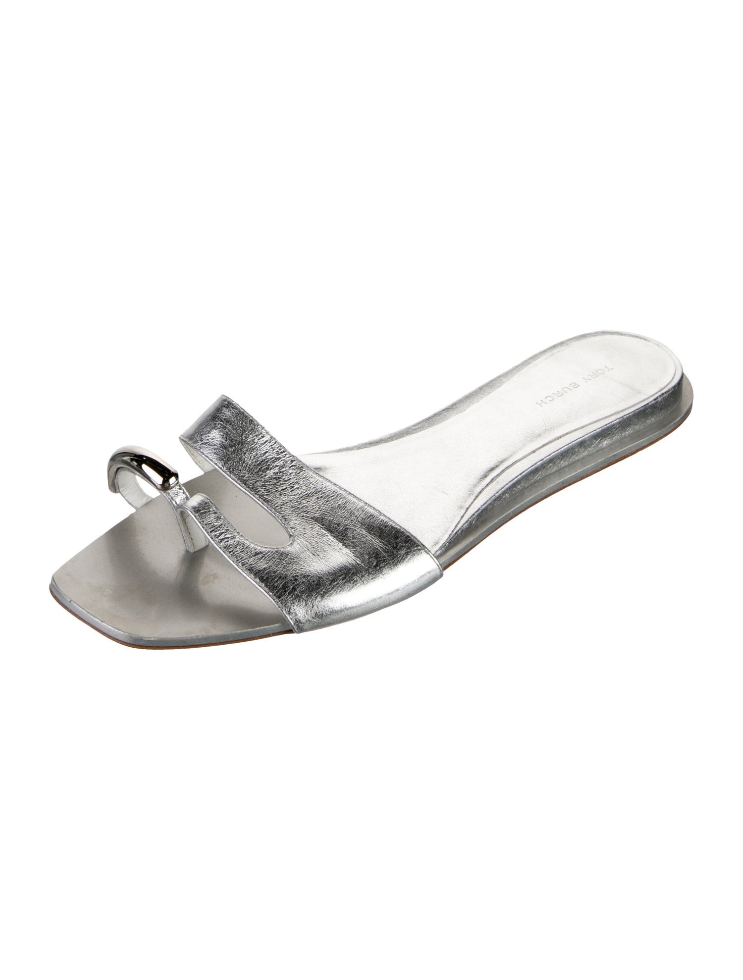 Tory Burch Leather Printed Slides