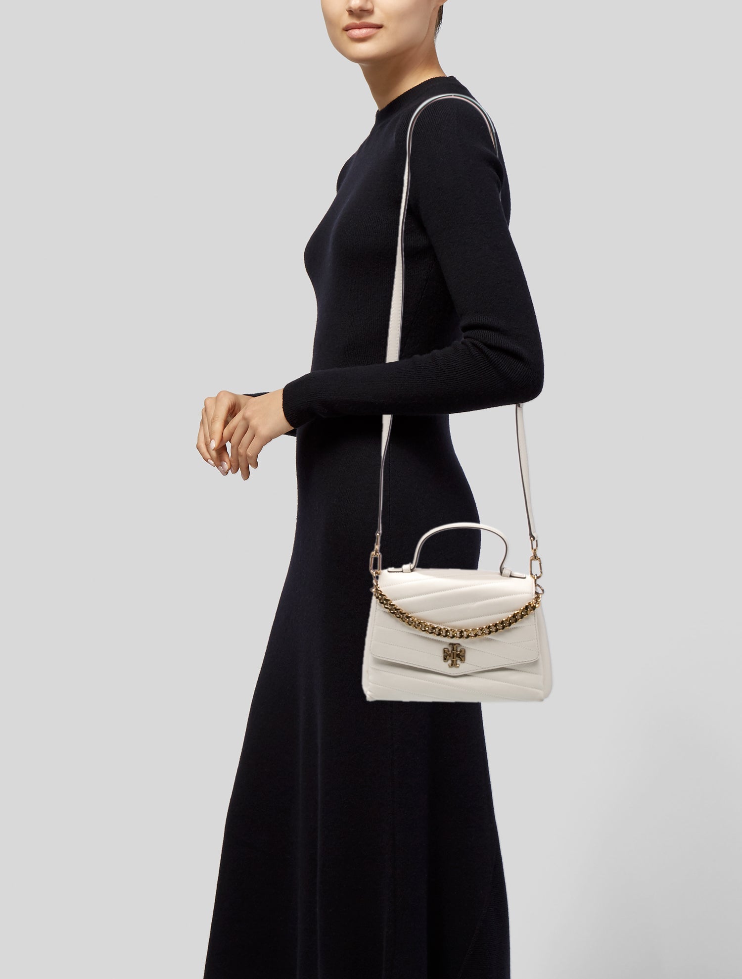 Tory Burch Quilted Top Handle Bag