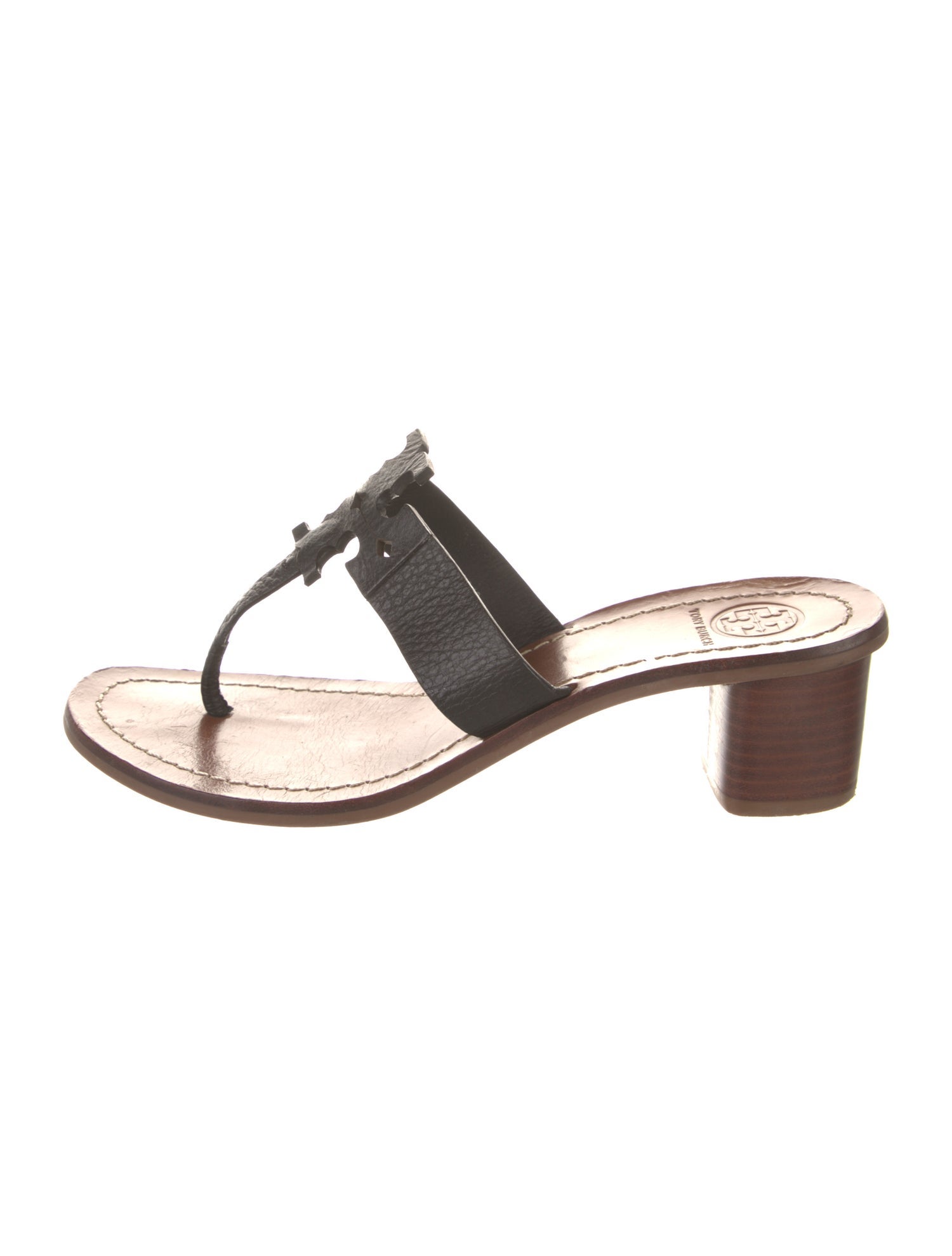 Tory Burch Leather T-Strap Sandals
